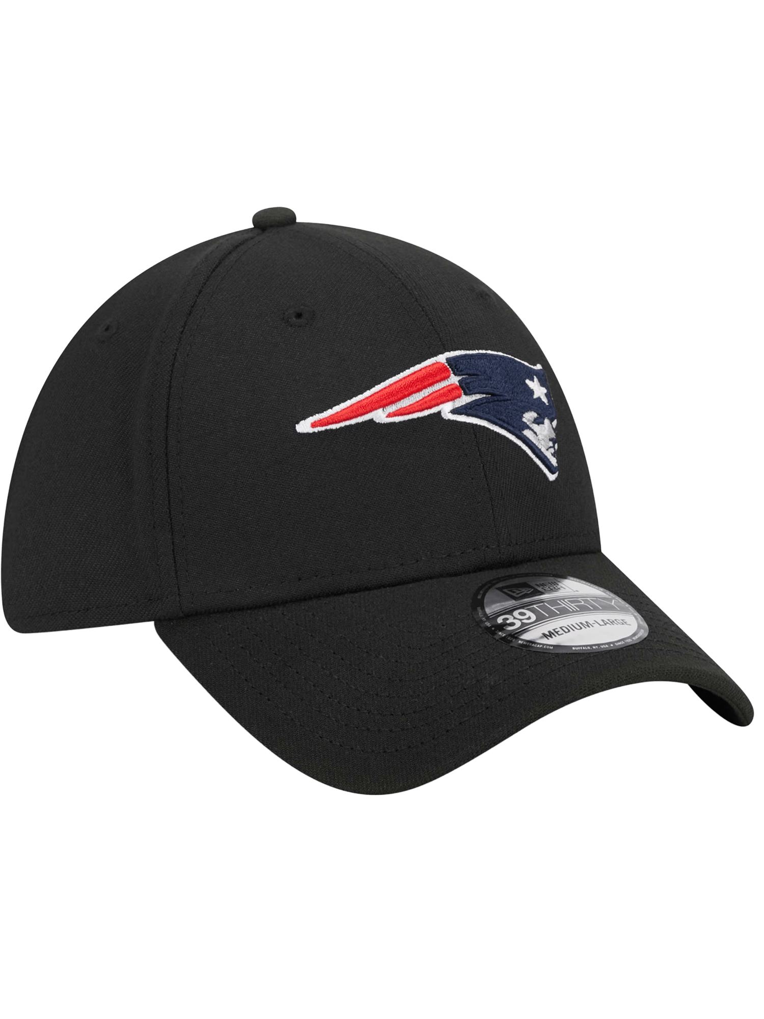 New Era Caps New England Patriots New Era NFL Team 39THIRTY Stretch-Fit Hat - Black