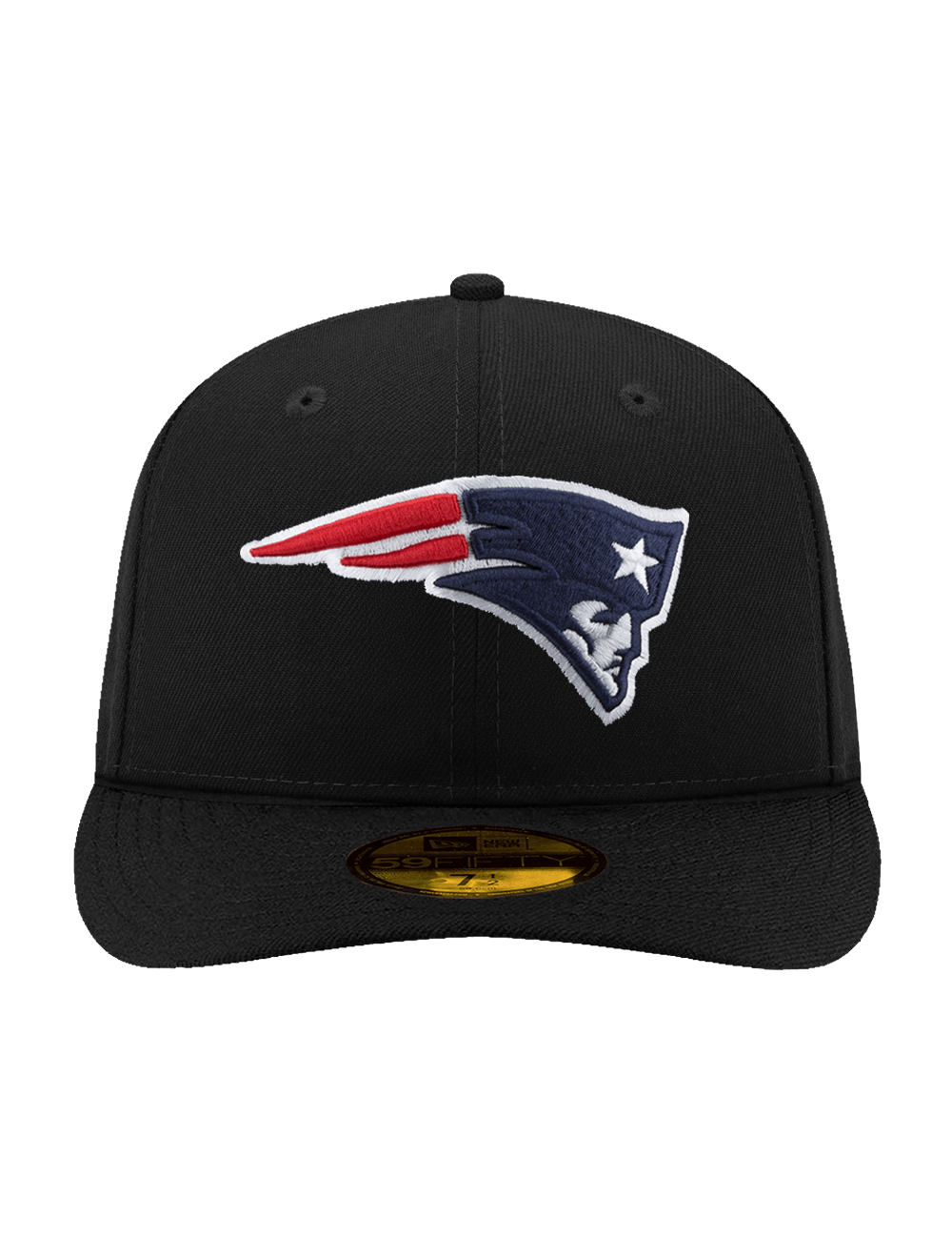 New Era Caps New England Patriots New Era NFL Team Pre-Curved 59FIFTY Fitted Hat - Black