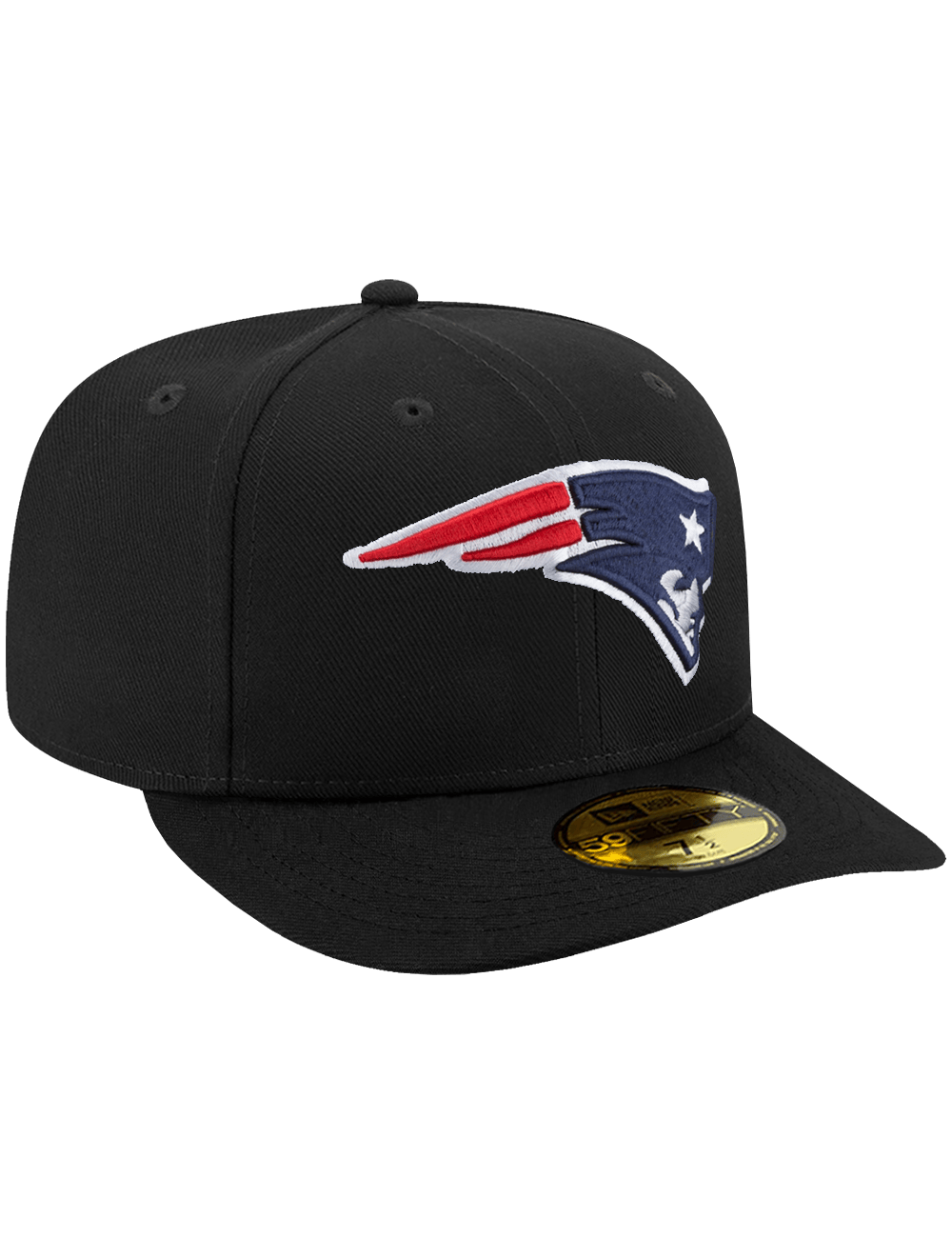 New Era Caps New England Patriots New Era NFL Team Pre-Curved 59FIFTY Fitted Hat - Black
