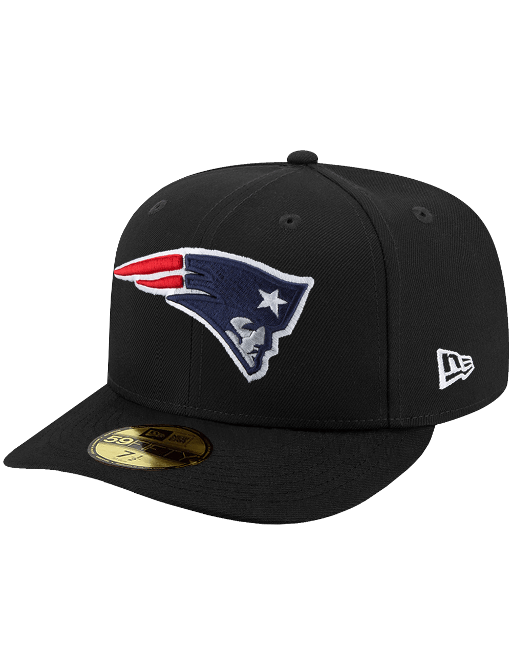New Era Caps New England Patriots New Era NFL Team Pre-Curved 59FIFTY Fitted Hat - Black