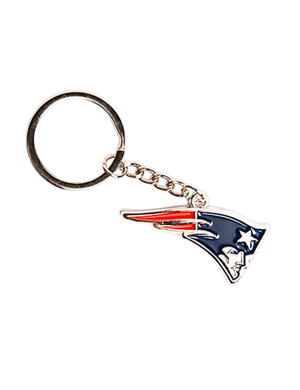 NFL Branded Accessories New England Patriots NFL Team Logo Steel Keyring