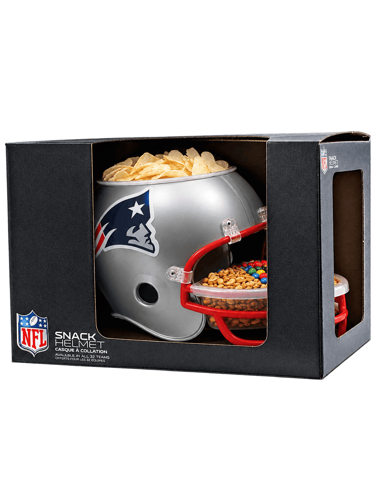 Wincraft Accessories New England Patriots Wincraft NFL Full Size Multi Compartment Snack Helmet