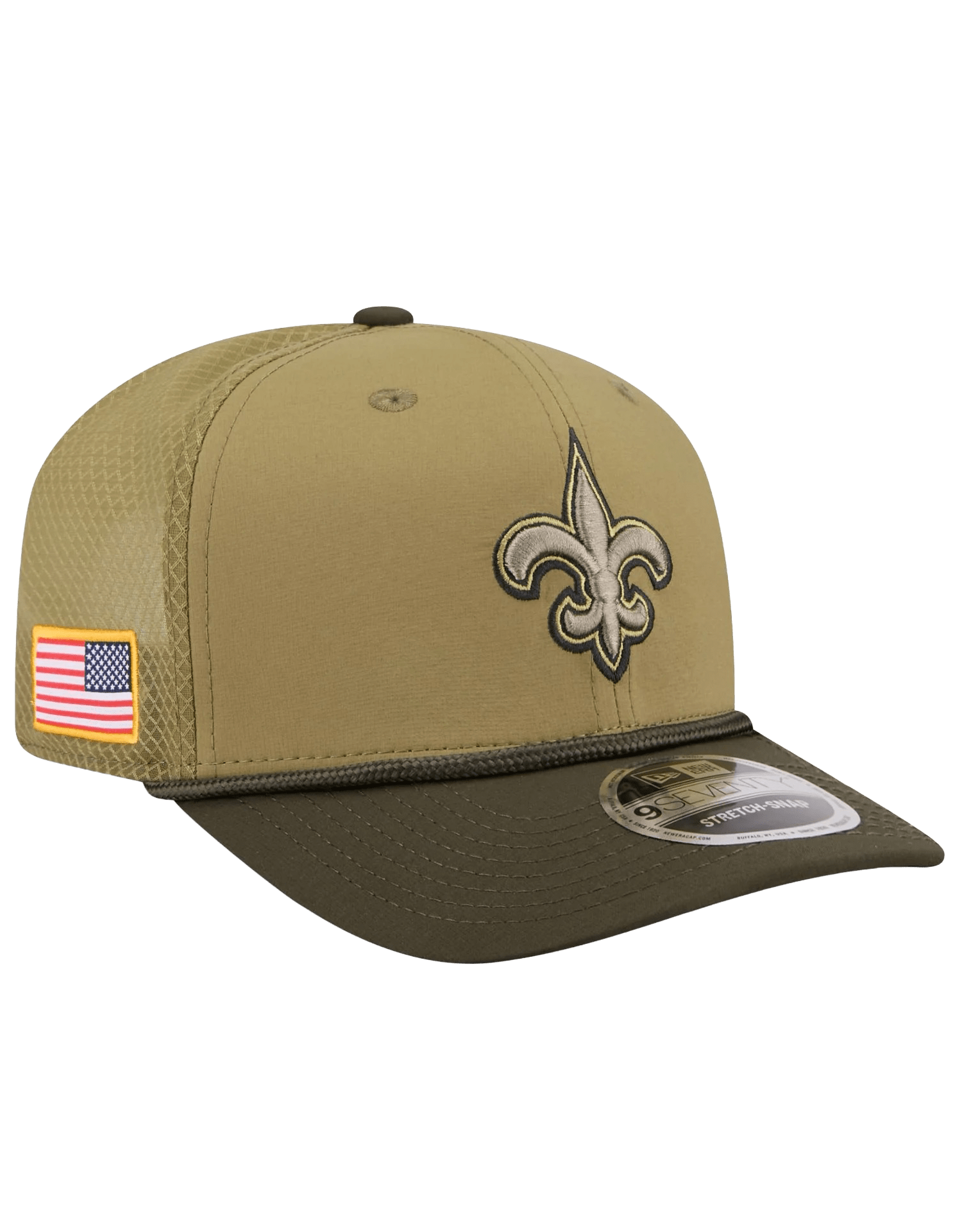 New Era Caps New Orleans Saints New Era NFL 25 Salute To Service 9SEVENTY Stretch-Snapback Hat