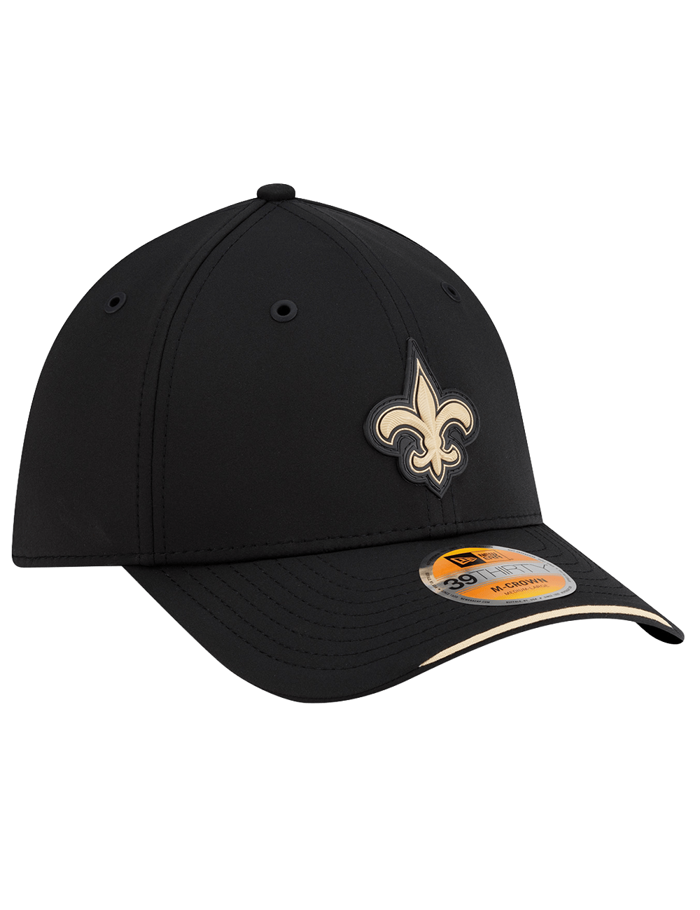 New Era Caps New Orleans Saints New Era NFL 26 Sideline 39THIRTY M-Crown Stretch-Fit Hat - Black