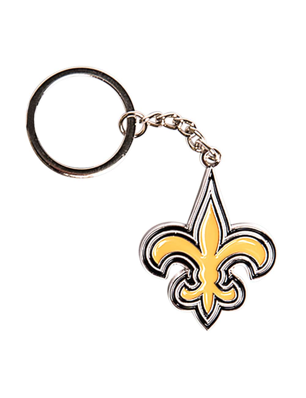 NFL Branded Accessories New Orleans Saints NFL Team Logo Steel Keyring