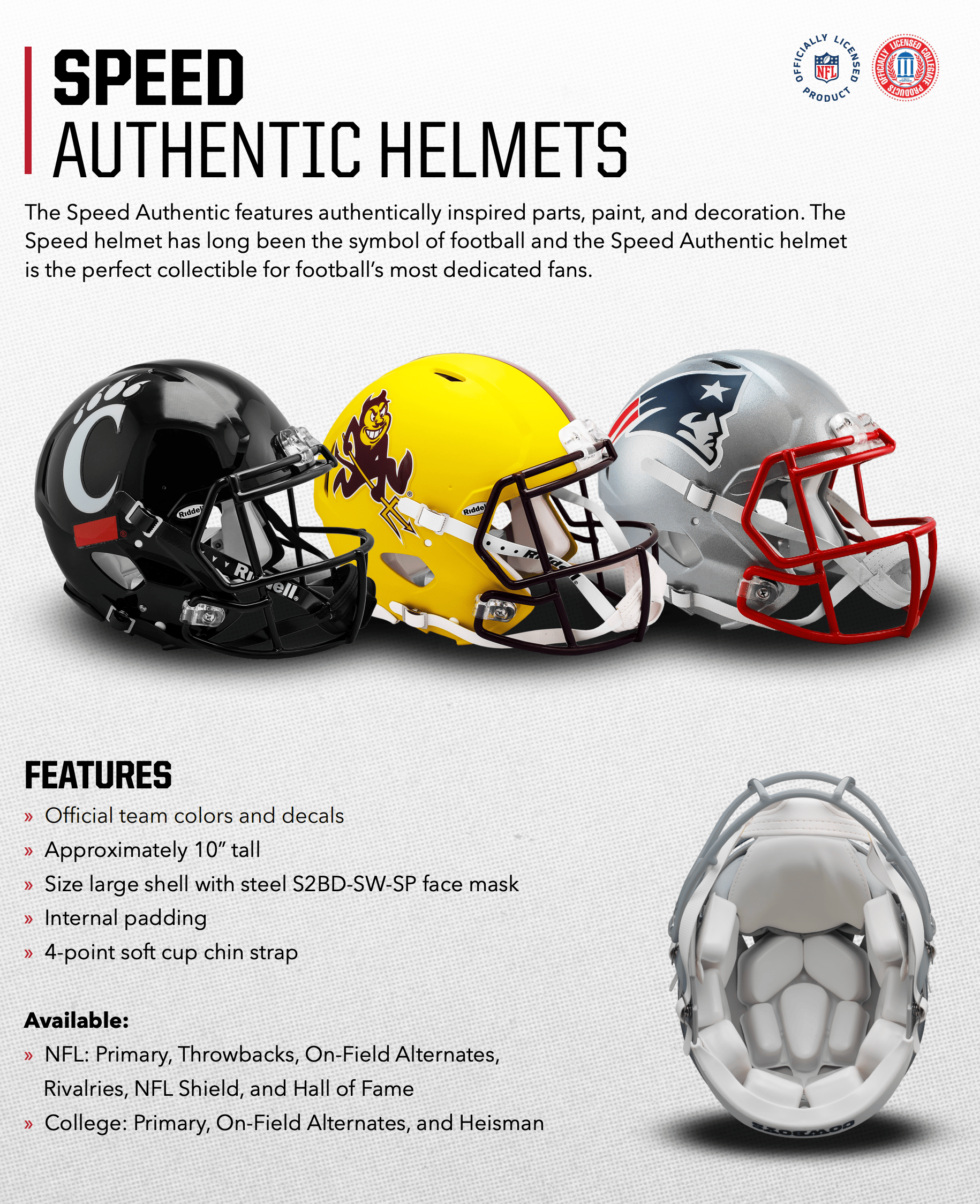 Riddell Helmets New York Giants Riddell NFL Speed Authentic Full Size Helmet