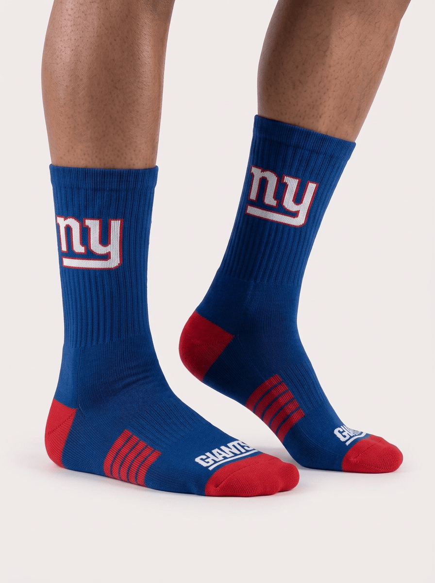 Strideline Socks Large (9-12 US) New York Giants Strideline NFL Team Premier Flex-Stretch Crew Socks - Blue