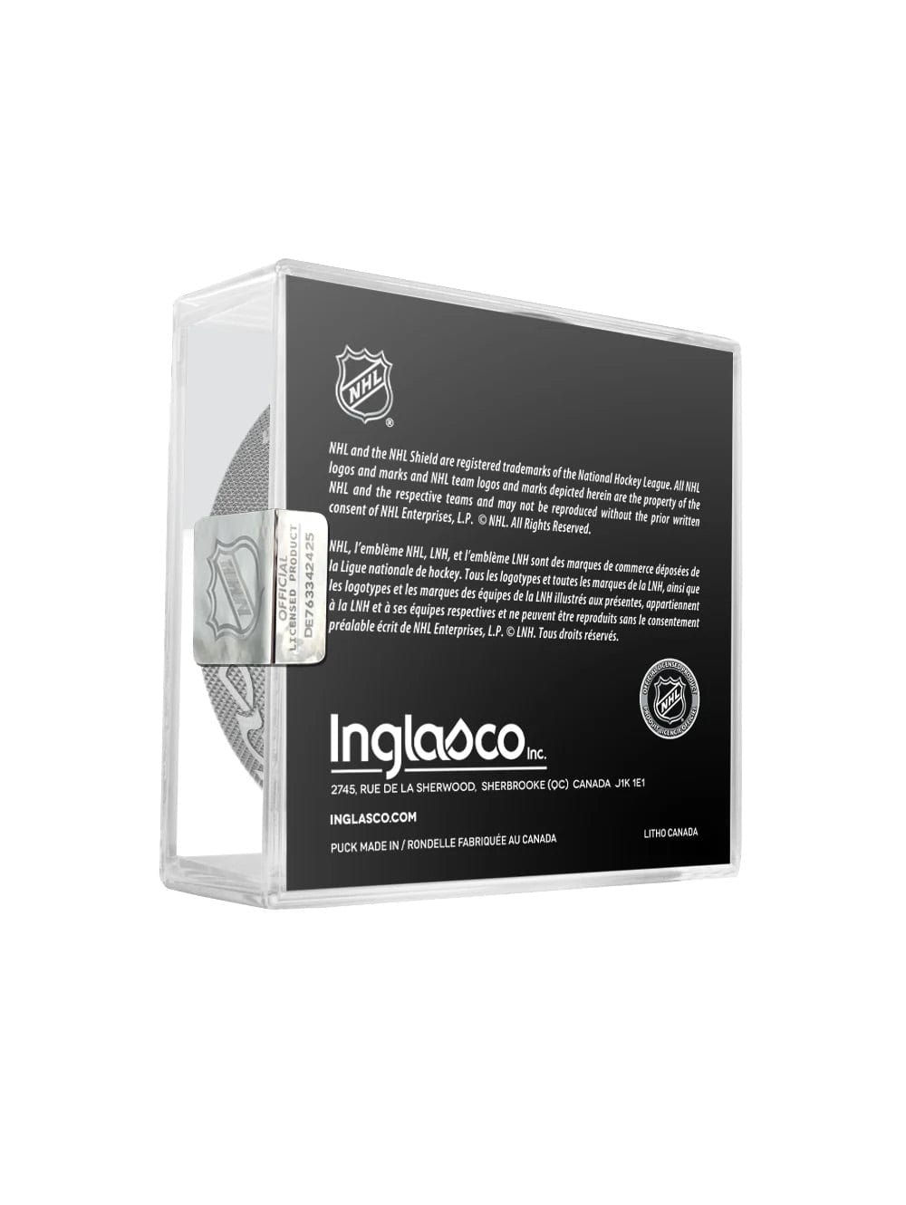 Inglasco Pucks New York Islanders Inglasco NHL 25-26 Official Game Hockey Puck In Cube