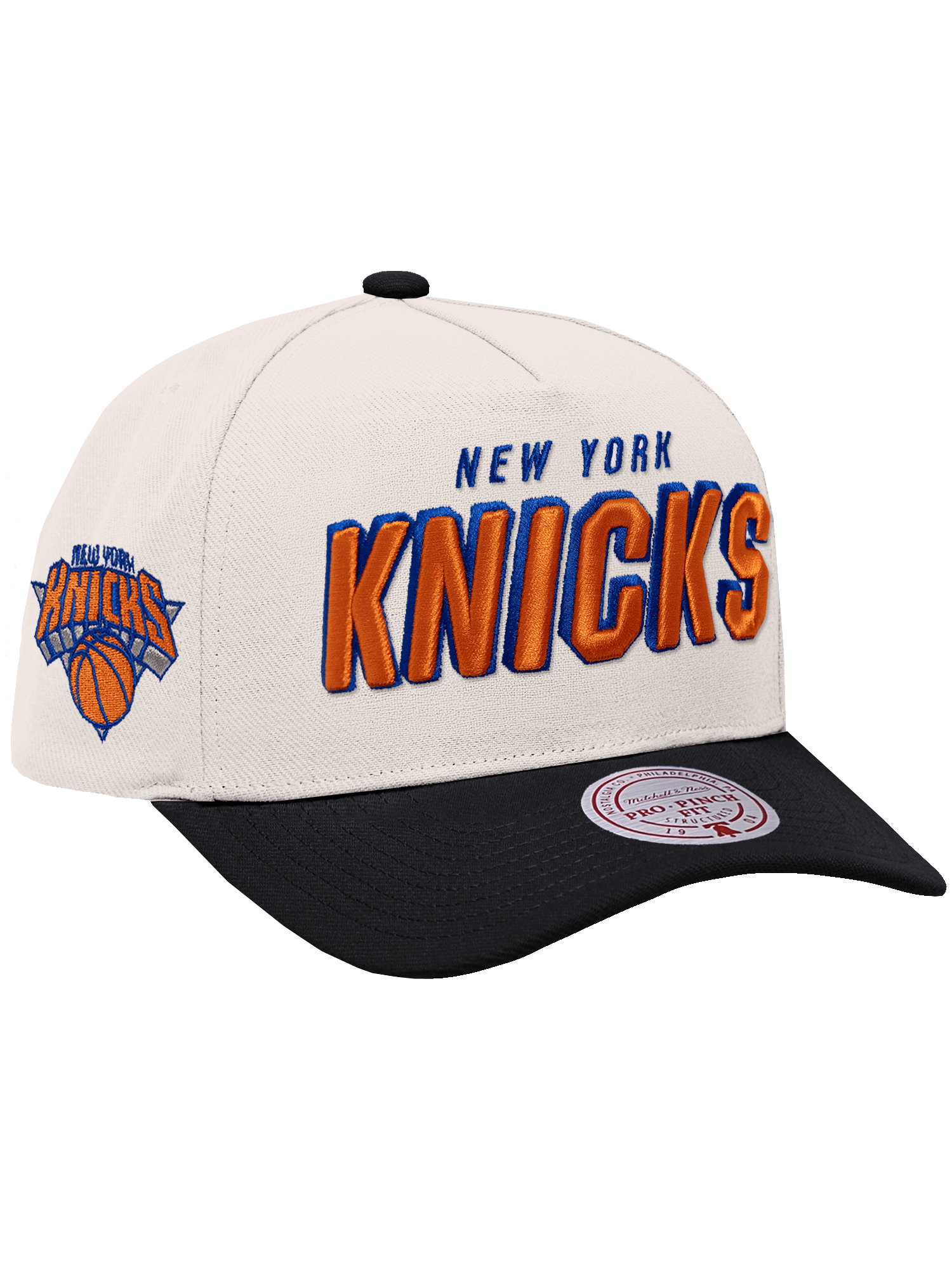 Mitchell And Ness Caps New York Knicks Mitchell & Ness NBA HWC Draft Day Pro Pinch Snapback Hat