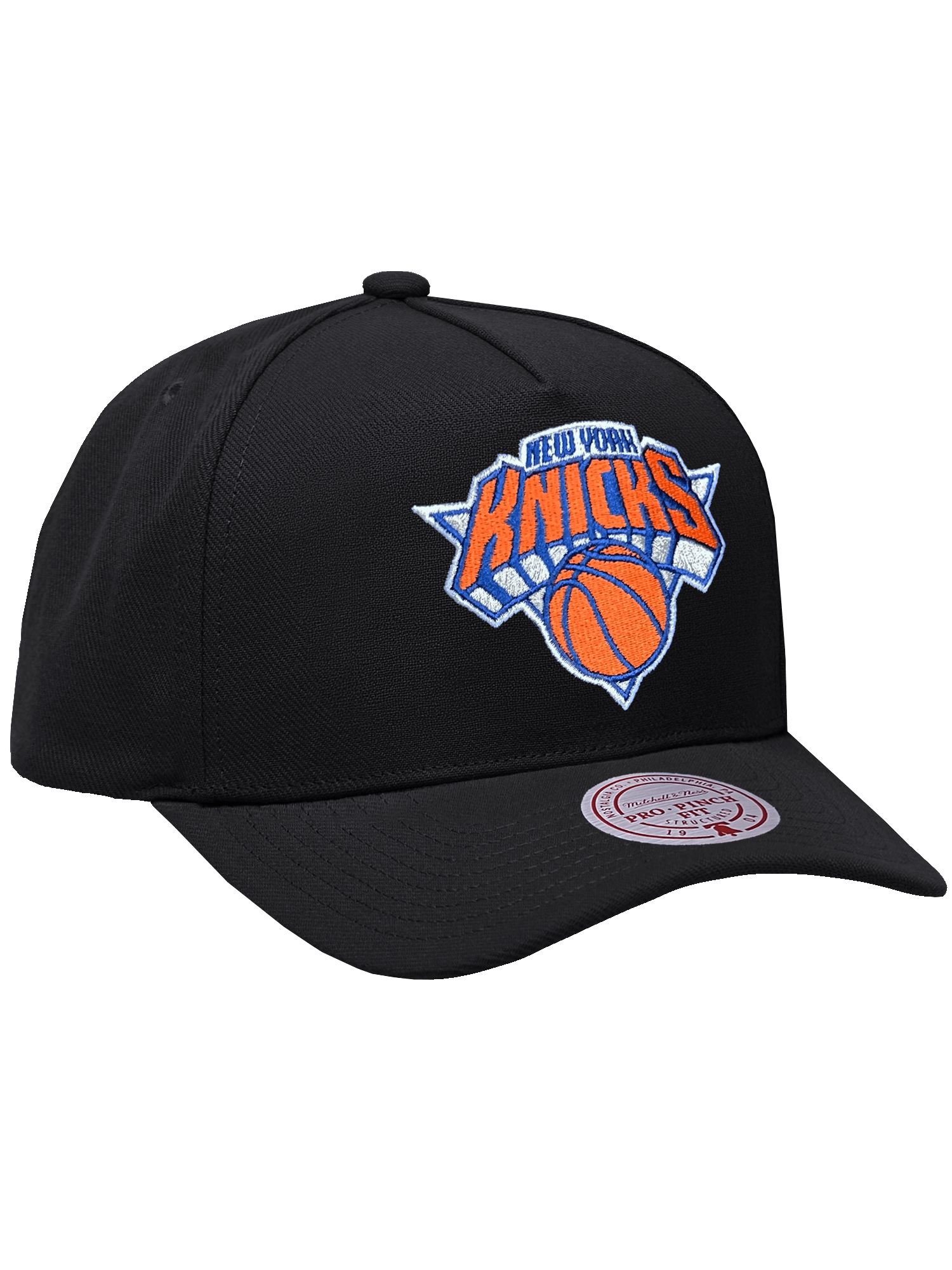 Mitchell And Ness Caps New York Knicks Mitchell & Ness NBA HWC Pro Pinch Snapback Hat - Black