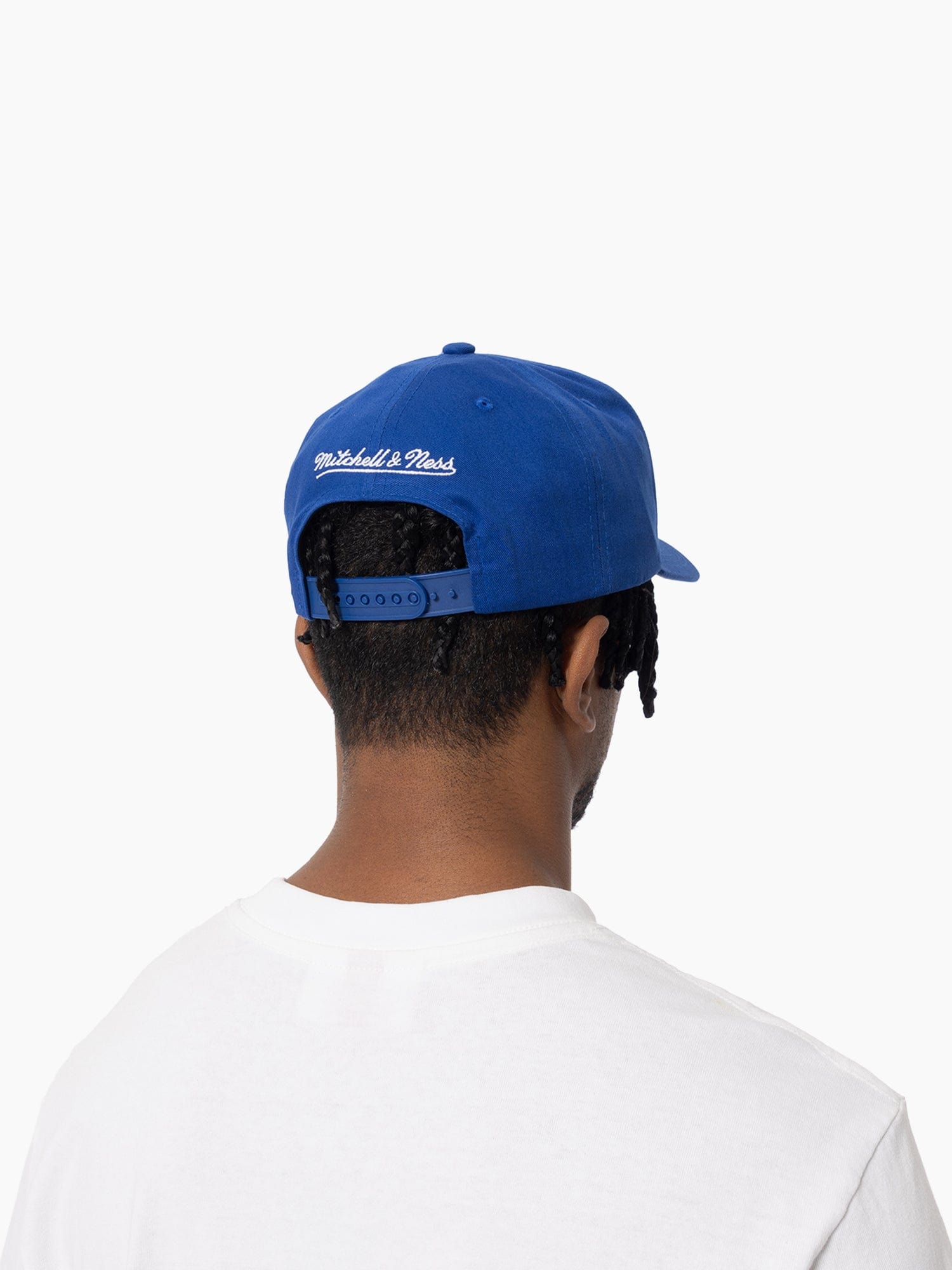 Mitchell And Ness Caps New York Knicks Mitchell & Ness NBA HWC Pro Pinch Snapback Hat - Blue