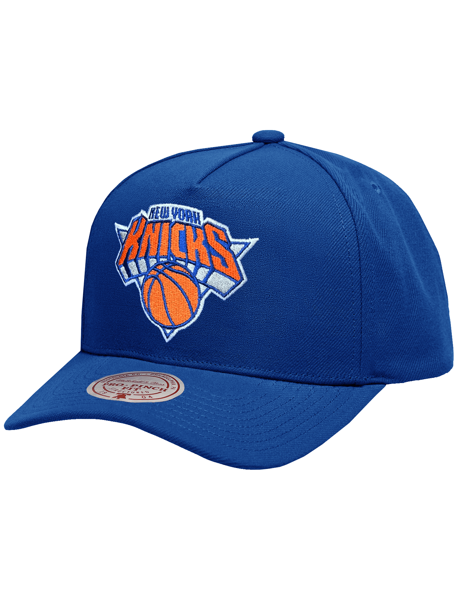 Mitchell And Ness Caps New York Knicks Mitchell & Ness NBA HWC Pro Pinch Snapback Hat - Blue