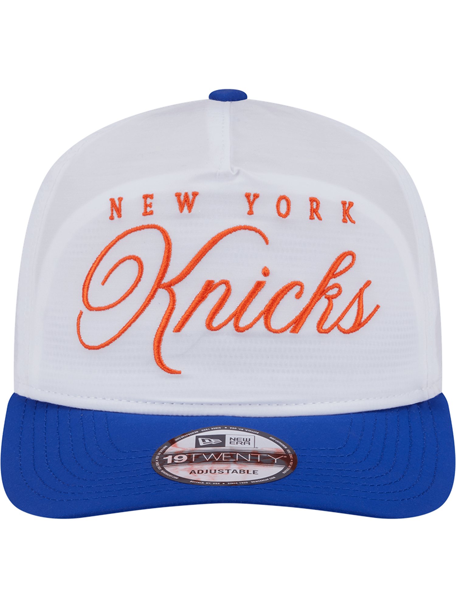 New Era Caps New York Knicks New Era NBA 25 Draft 19TWENTY A-Frame Pre-Curved Hat - White