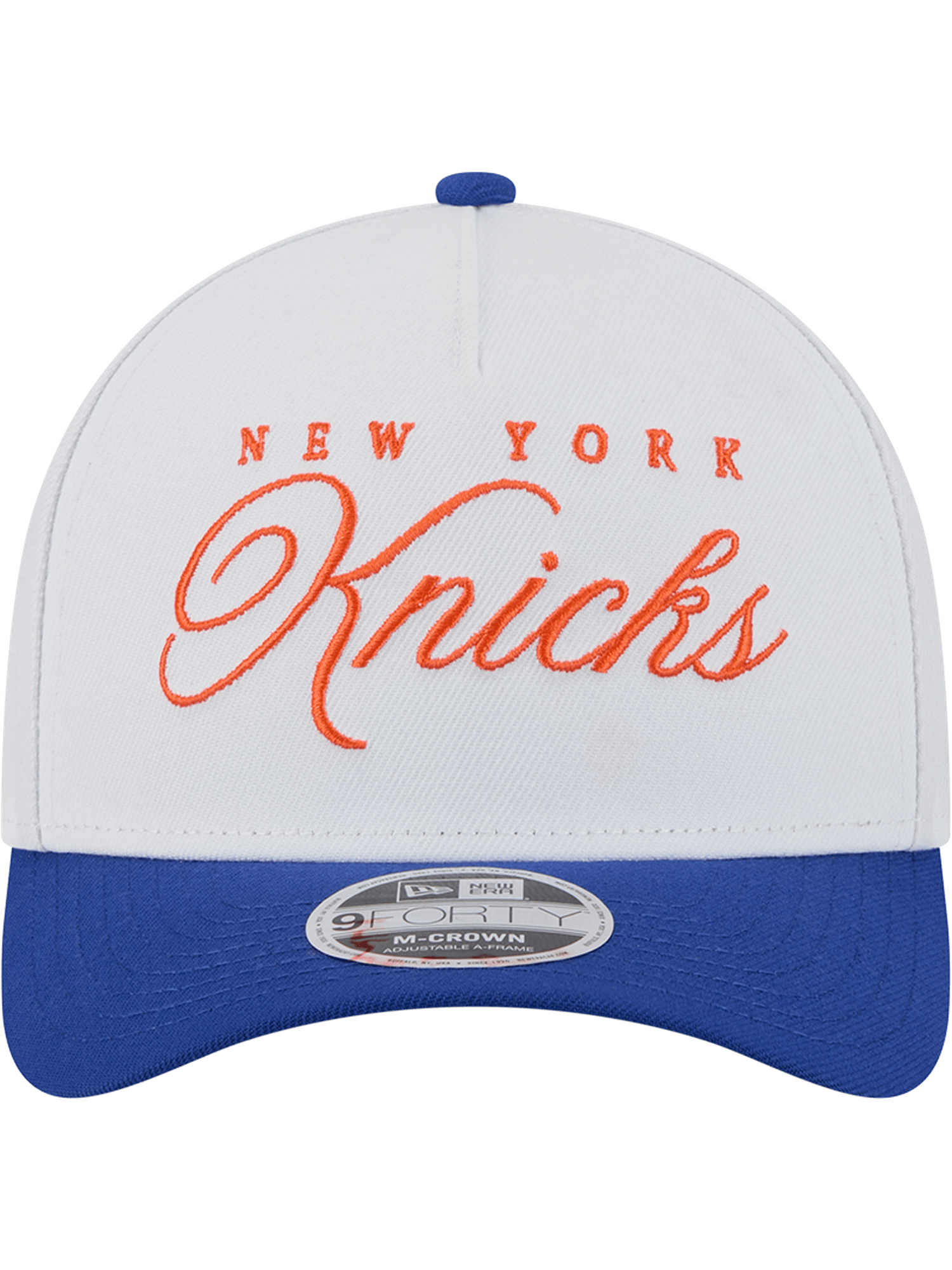 New Era Caps New York Knicks New Era NBA 25 Draft 9FORTY M-Crown A-Frame Snapback Hat - White
