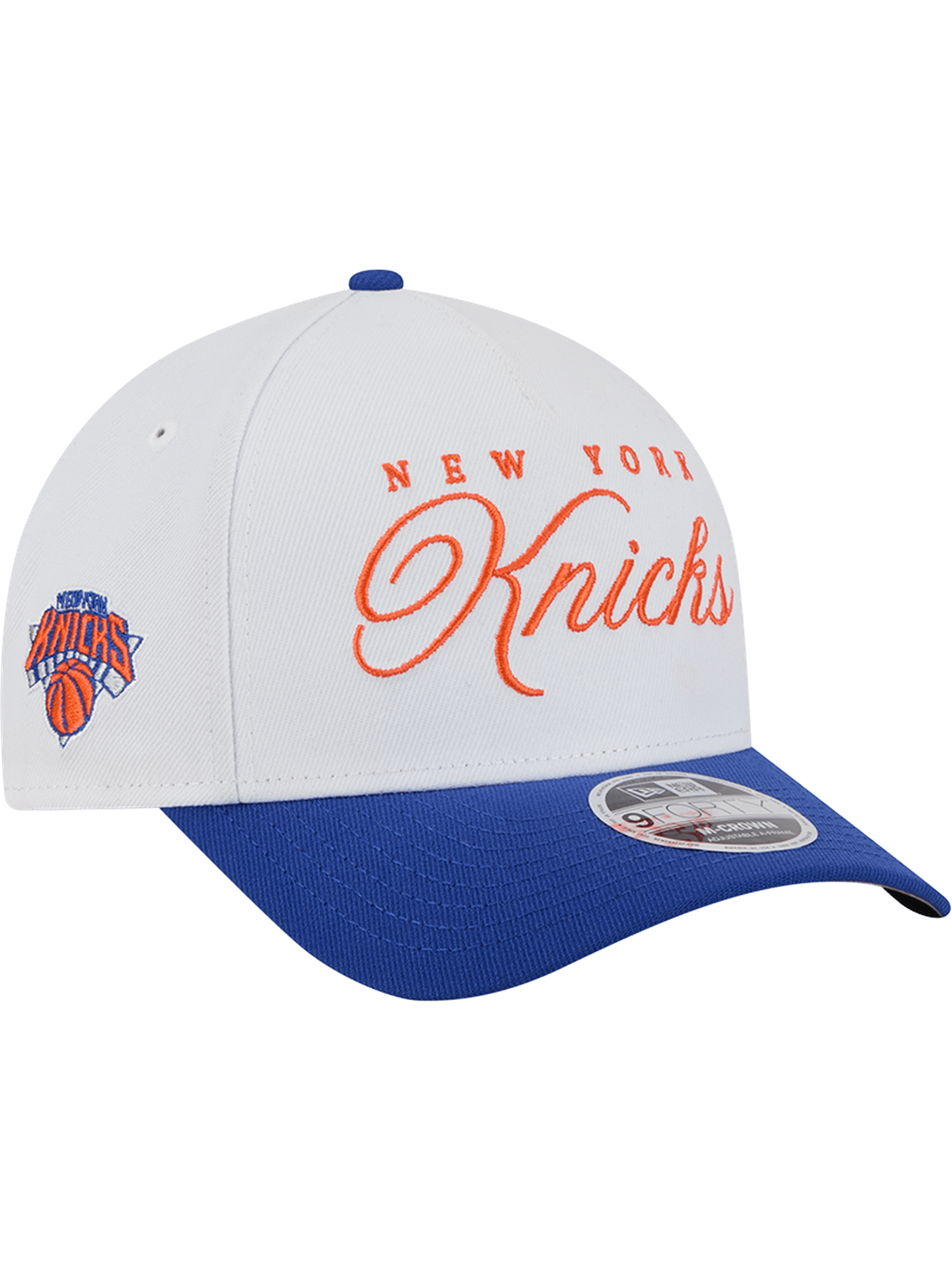 New Era Caps New York Knicks New Era NBA 25 Draft 9FORTY M-Crown A-Frame Snapback Hat - White