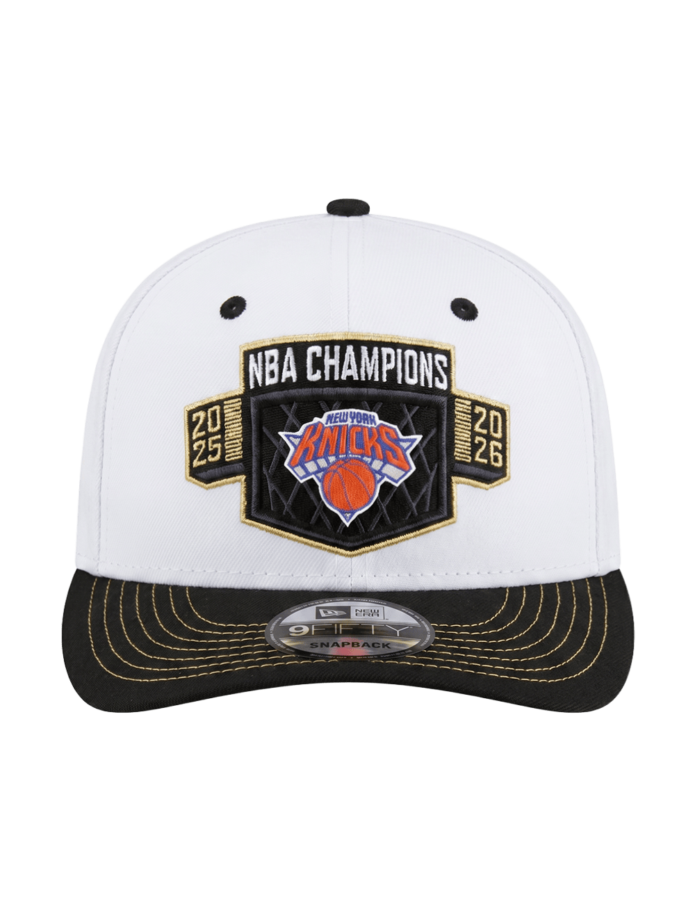 New Era Caps OSFM New York Knicks New Era NBA 26 Champs 9FIFTY Pre-Curved Snapback Hat - White