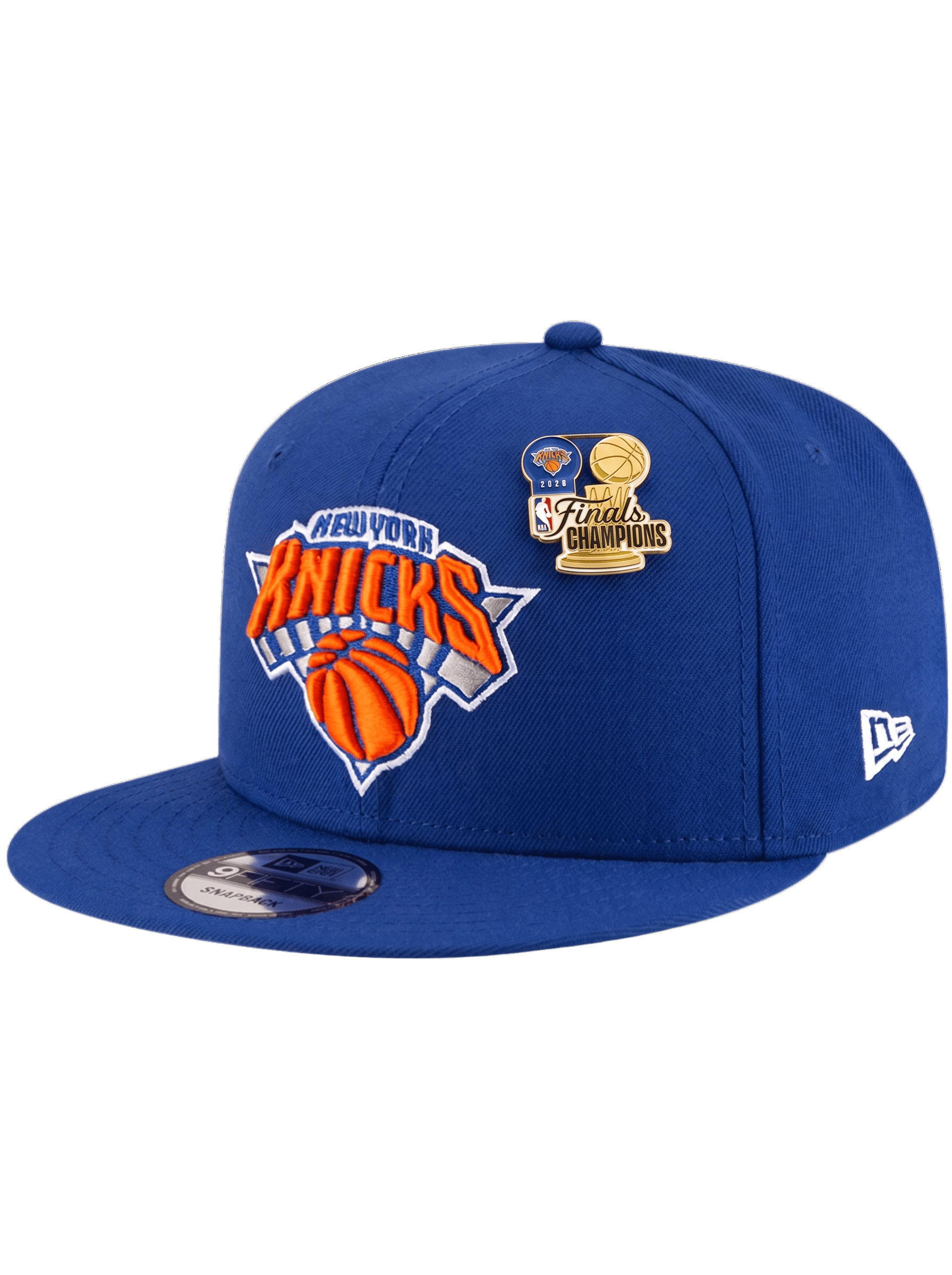 New Era Caps New York Knicks New Era NBA 26 Champs Pin 9FIFTY Snapback Hat - Blue