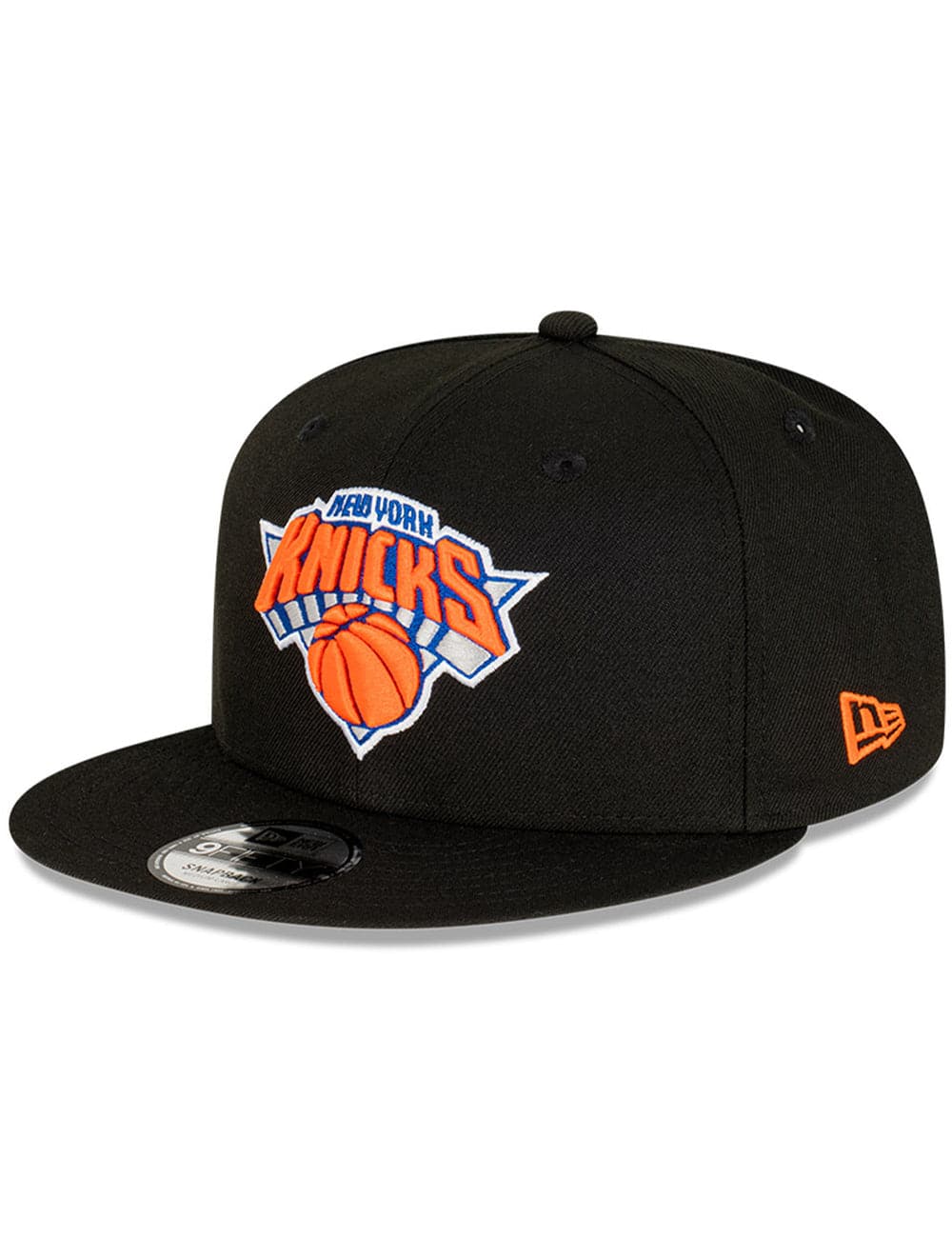 New Era Caps New York Knicks New Era NBA Champs Patch 9FIFTY Snapback Hat - Black