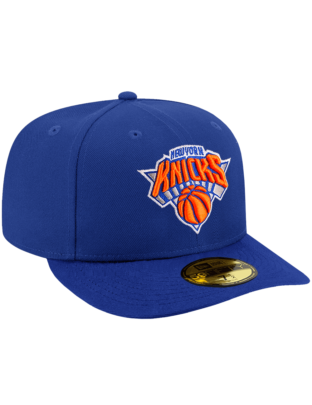 New Era Caps New York Knicks New Era NBA Team 59FIFTY Pre-Curved Fitted Hat - Blue