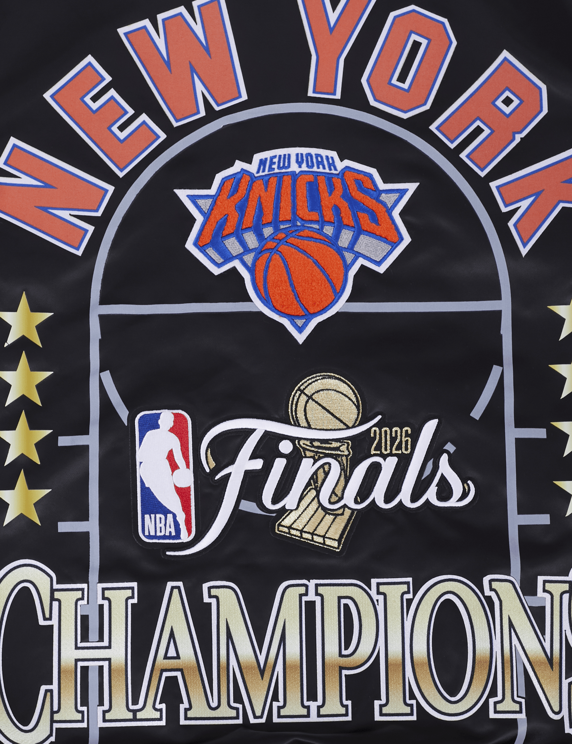 Pro Standard Jackets New York Knicks Pro Standard NBA 26 Champs Lightweight Satin Jacket - Black