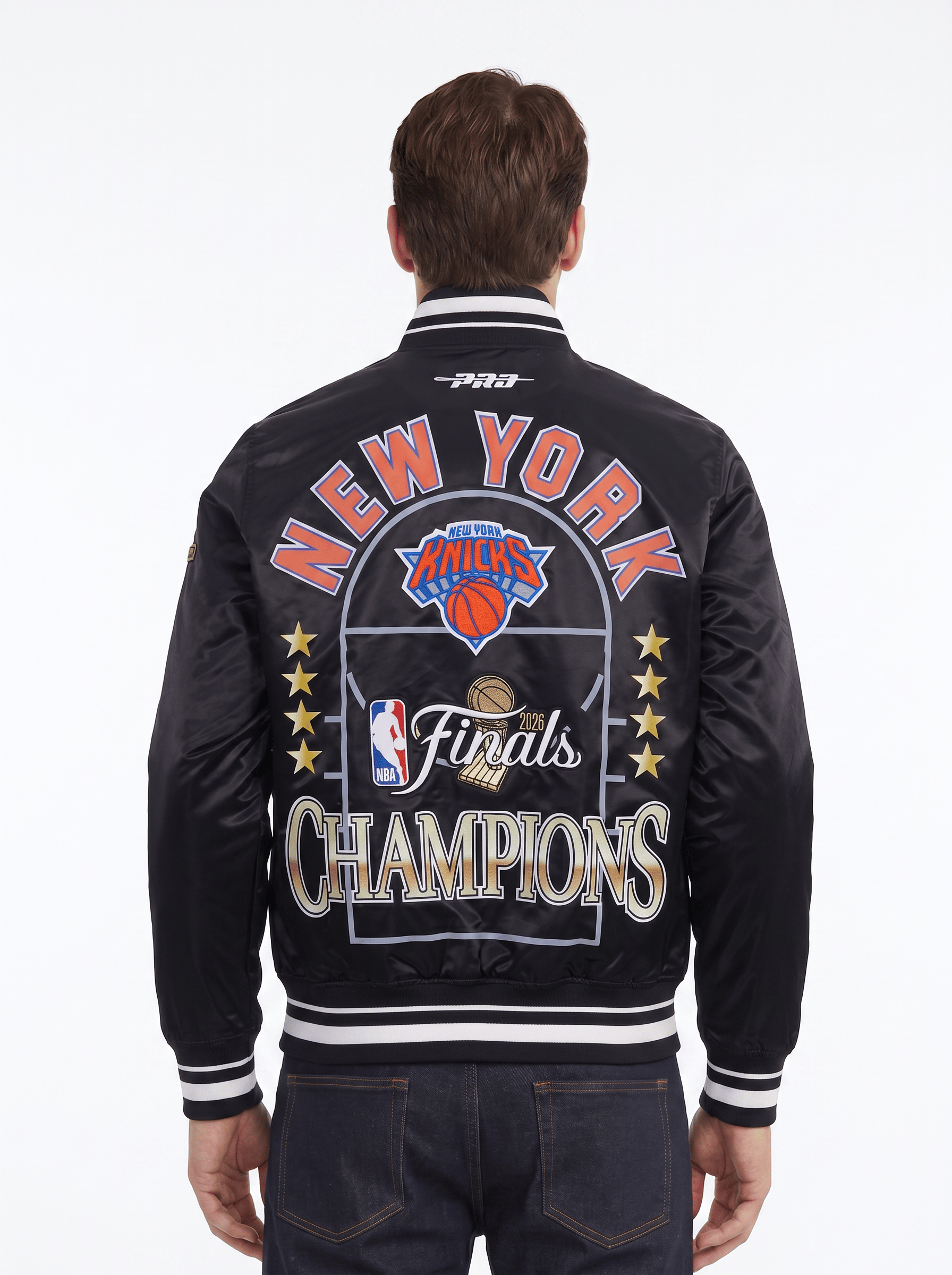 Pro Standard Jackets New York Knicks Pro Standard NBA 26 Champs Lightweight Satin Jacket - Black