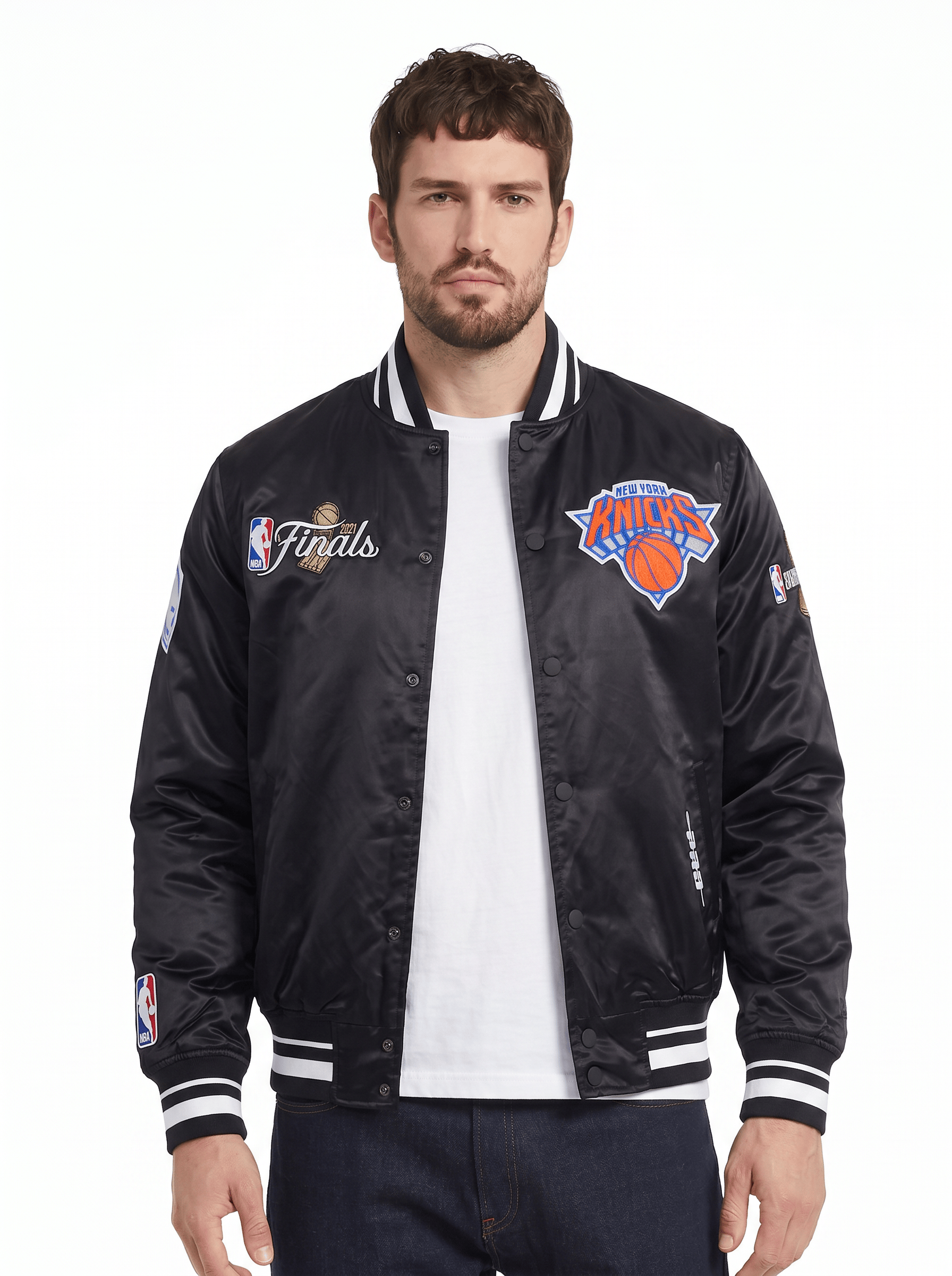 Pro Standard Jackets New York Knicks Pro Standard NBA 26 Champs Lightweight Satin Jacket - Black