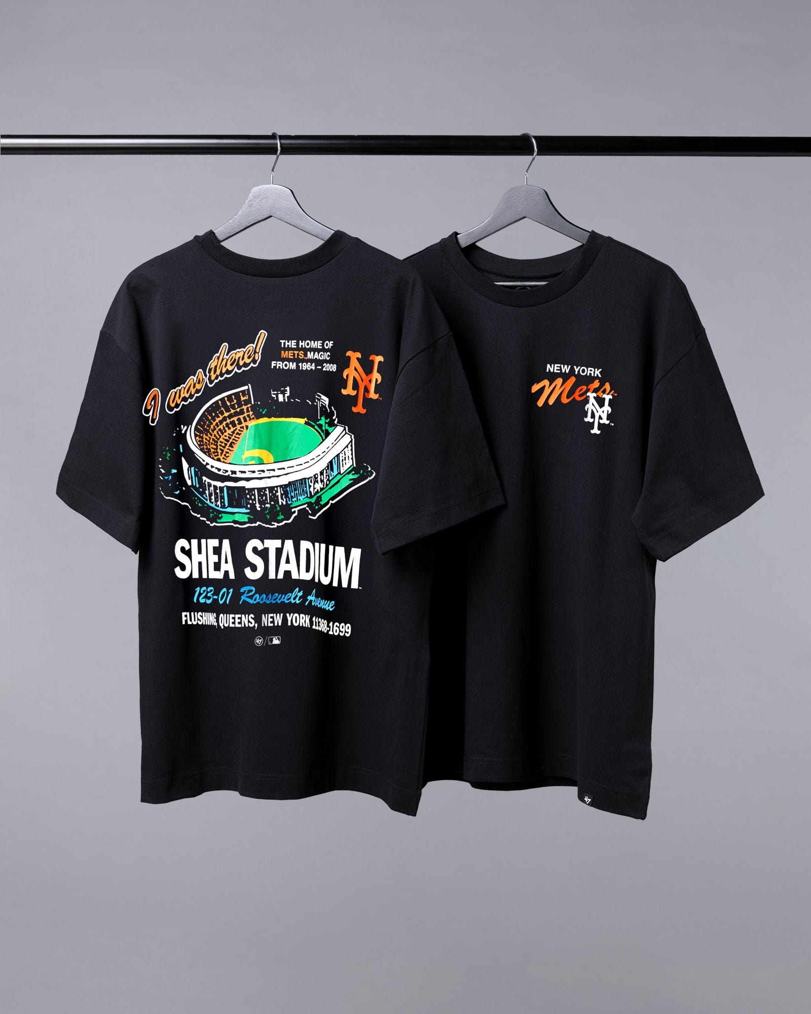 47 Brand T-Shirts New York Mets '47 MLB Stadium Vintage Foundation T-Shirt - Black