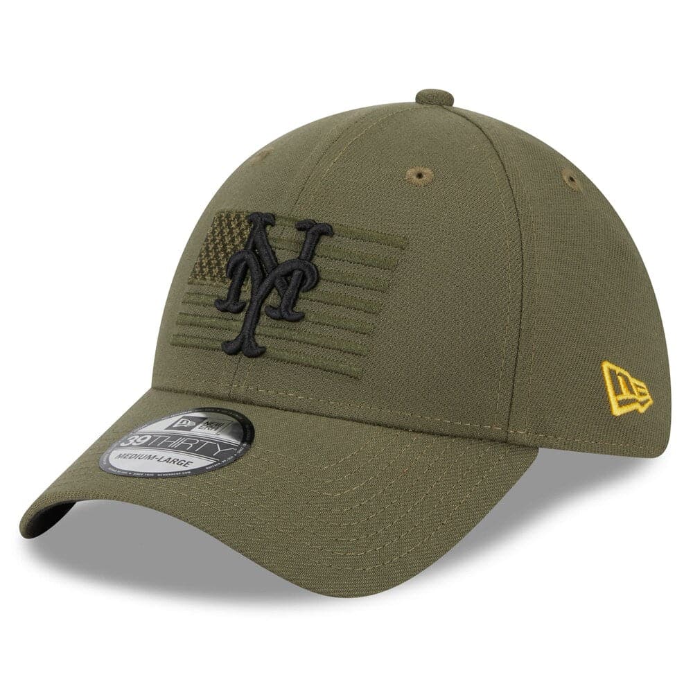 New Era Caps New York Mets New Era MLB 2023 Armed Forces 39THIRTY Stretch-Fit Hat - Army