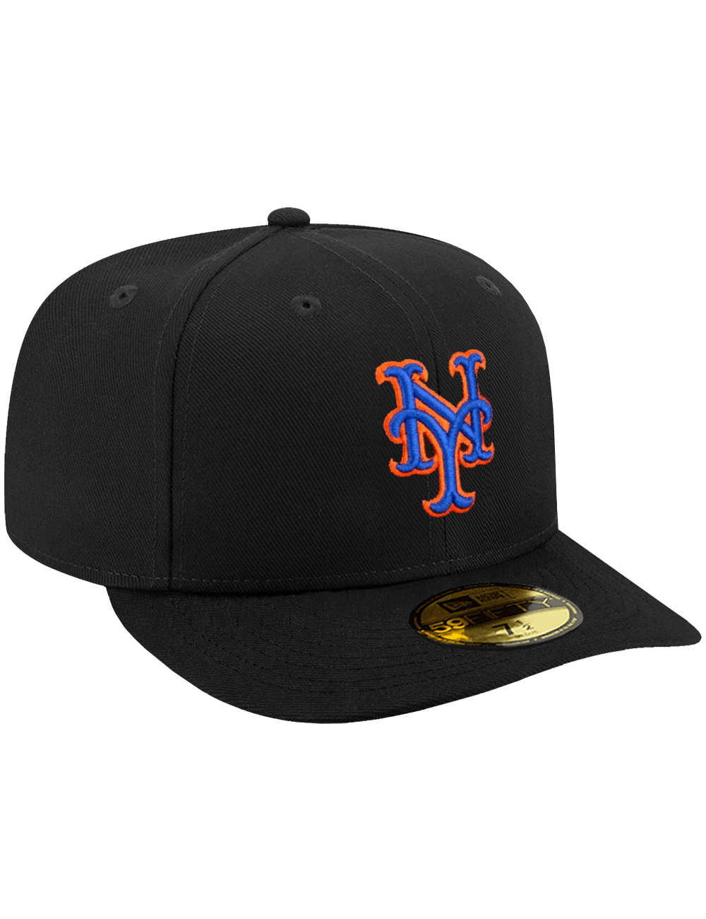 New Era Caps New York Mets New Era MLB Alt2 Pre-Curved 59FIFTY Fitted Hat - Black