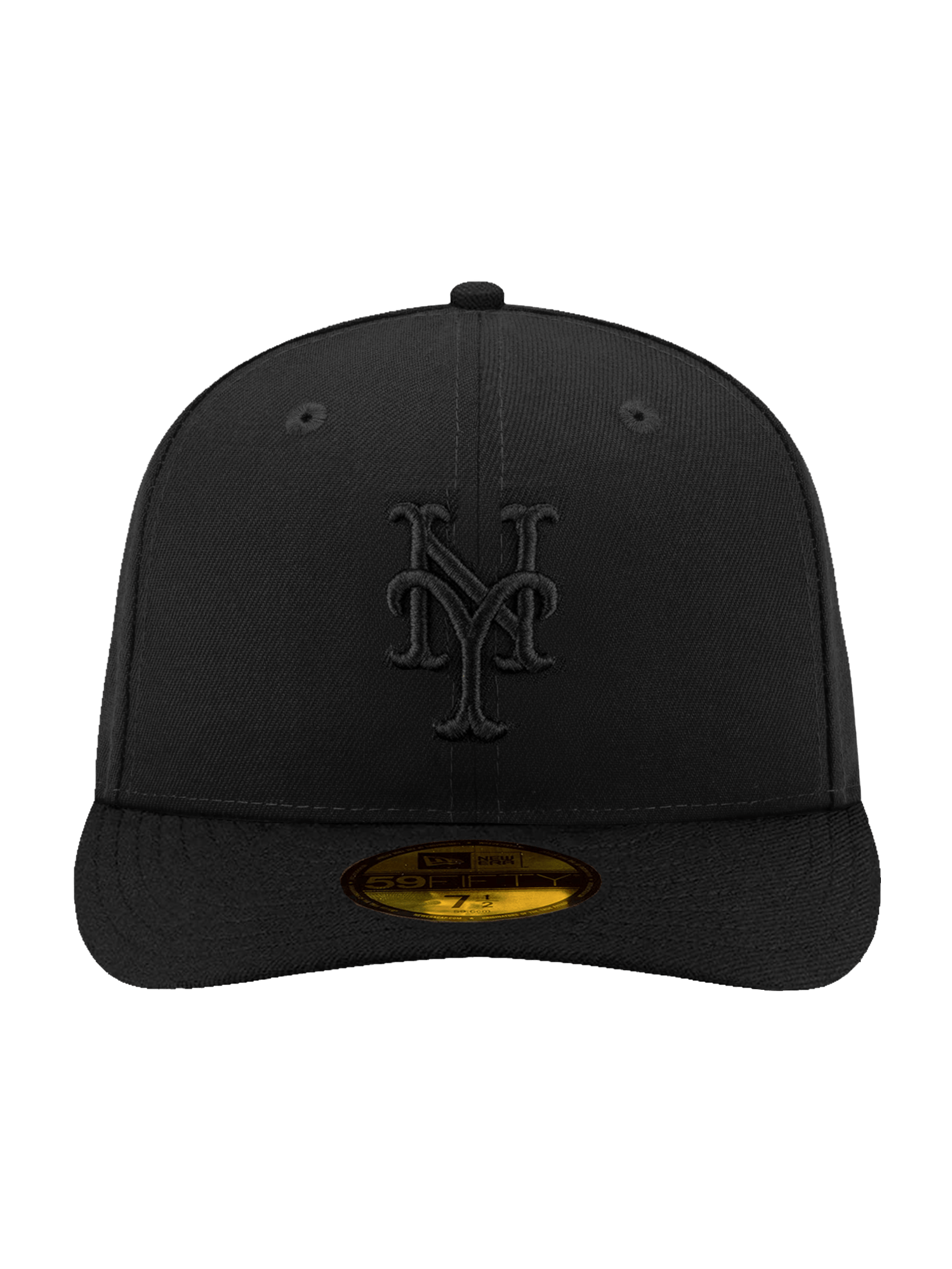 New Era Caps New York Mets New Era MLB Black On Black 59FIFTY Pre-Curved Fitted Hat