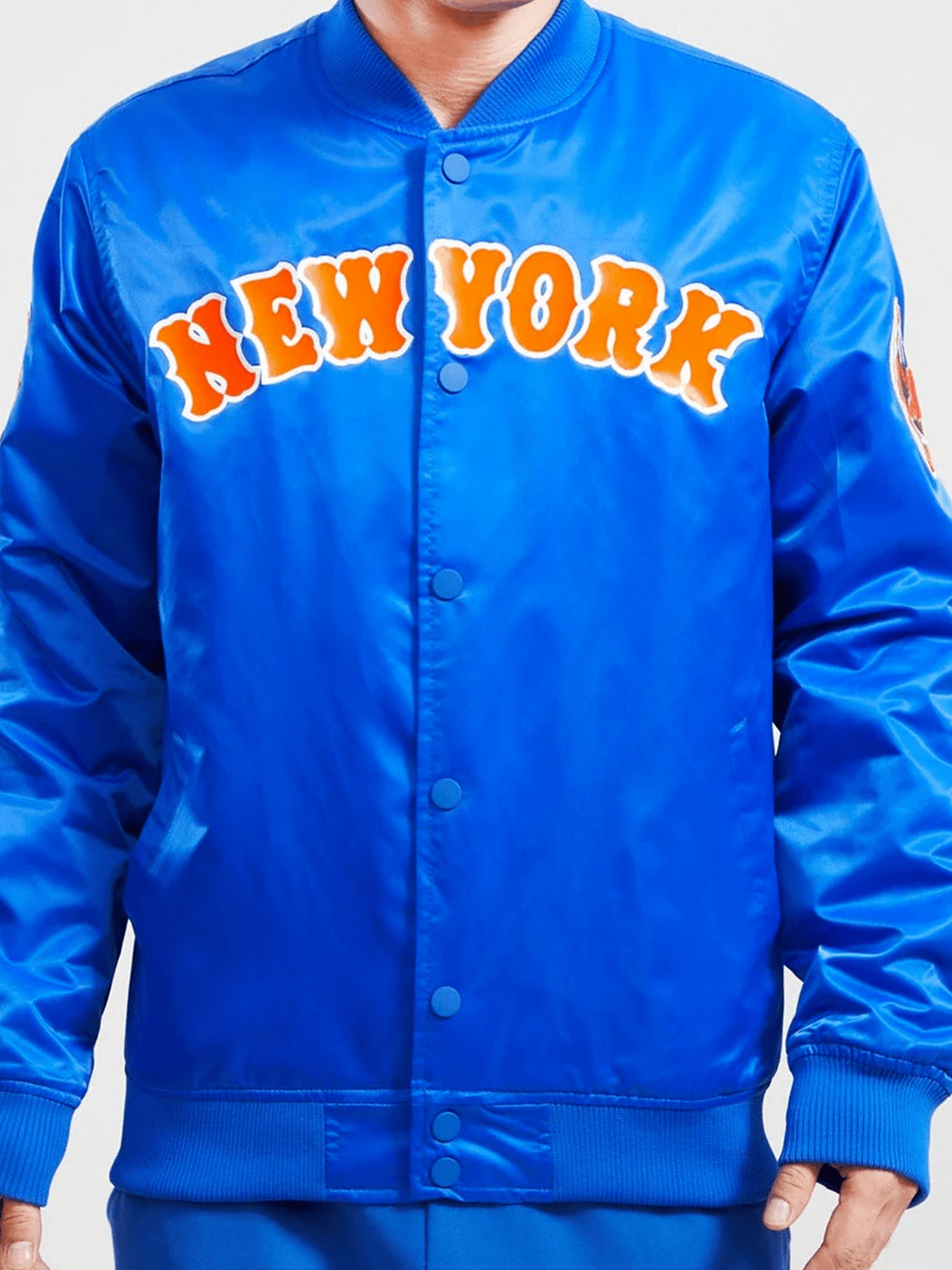 Pro Standard Jackets New York Mets Pro Standard MLB Team Classic Satin Button Jacket - Blue