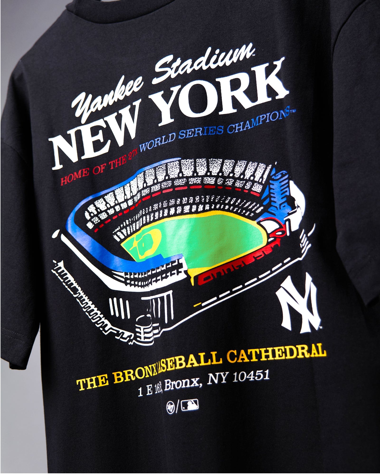 47 Brand T-Shirts New York Yankees '47 MLB Stadium Vintage Foundation T-Shirt - Black