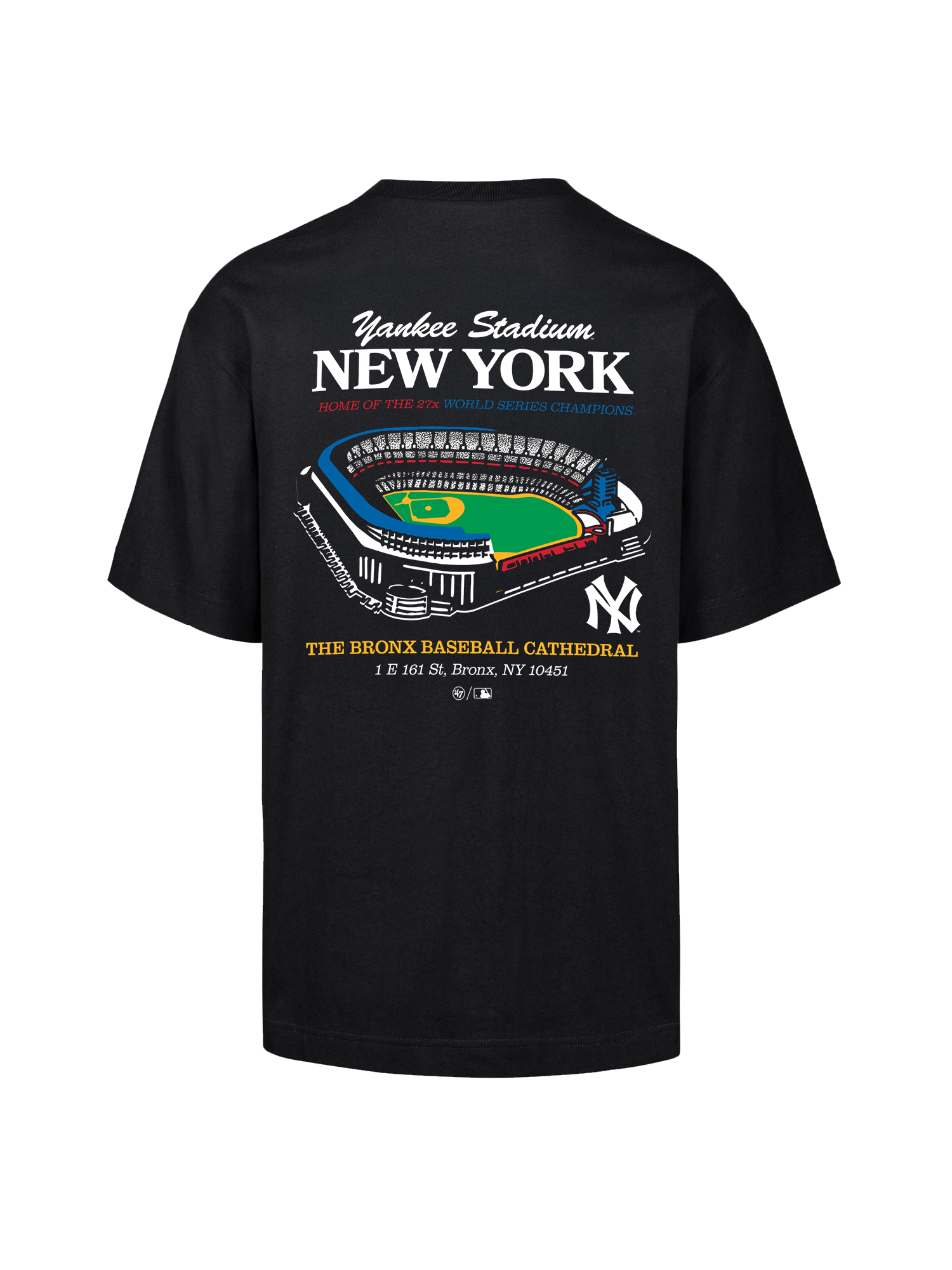 47 Brand T-Shirts New York Yankees '47 MLB Stadium Vintage Foundation T-Shirt - Black