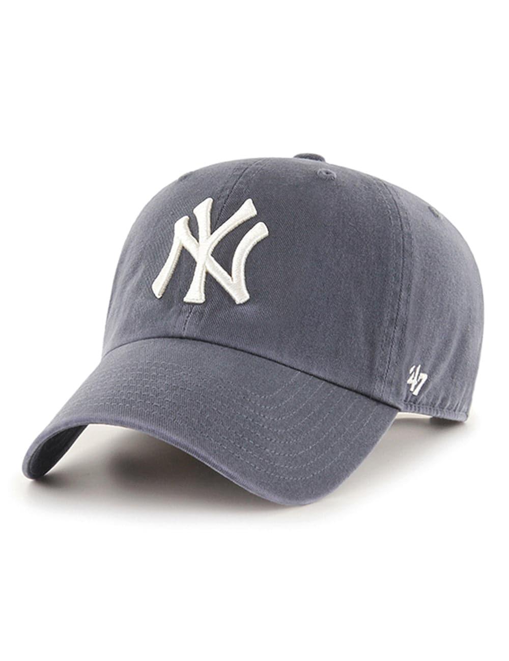 47 Brand Caps New York Yankees '47 MLB Team Clean Up Strapback Hat - Vintage Navy