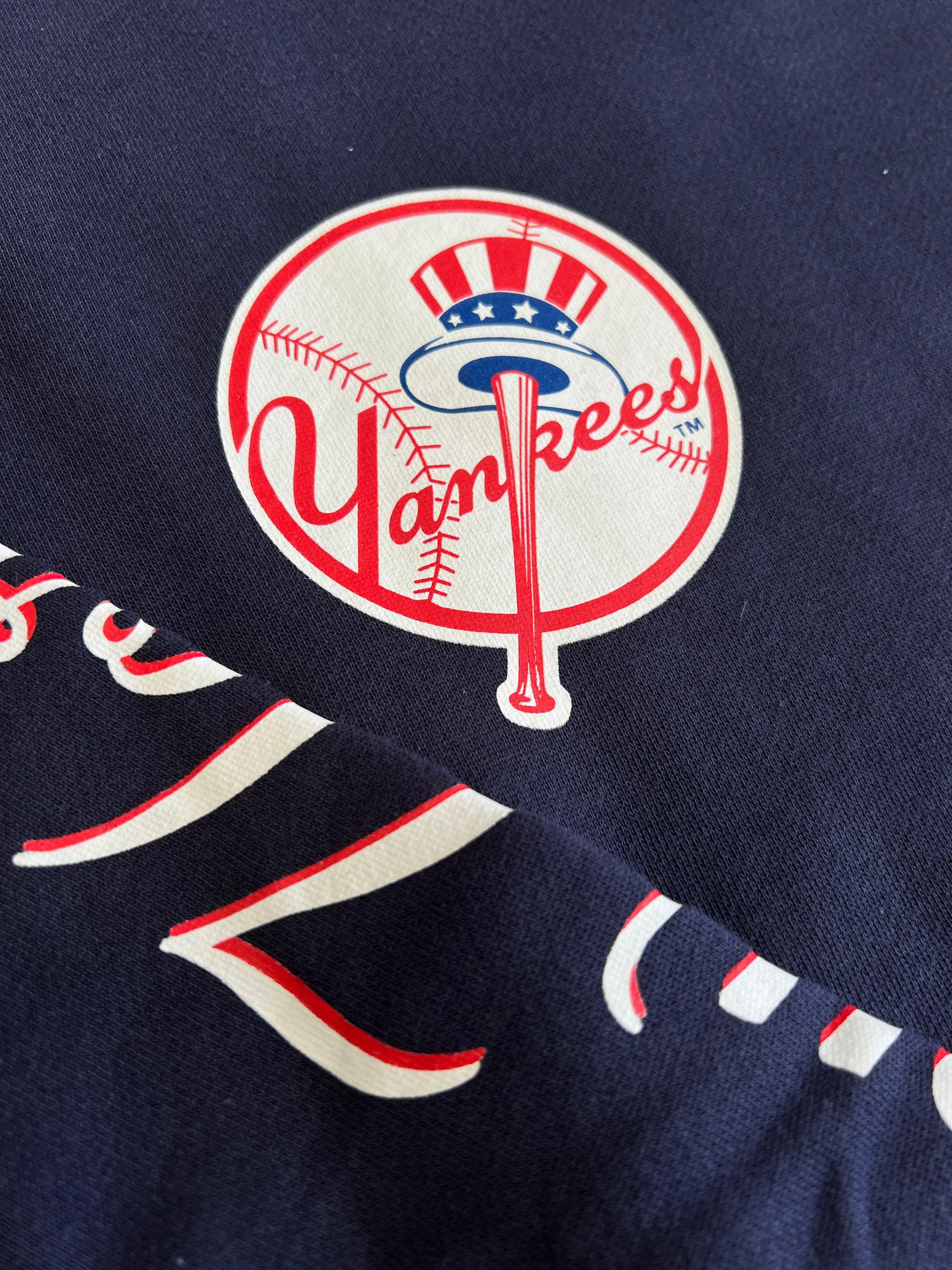 Majestic Athletic Jumpers New York Yankees Majestic MLB City Crest Oversize Hoodie Jumper - Navy
