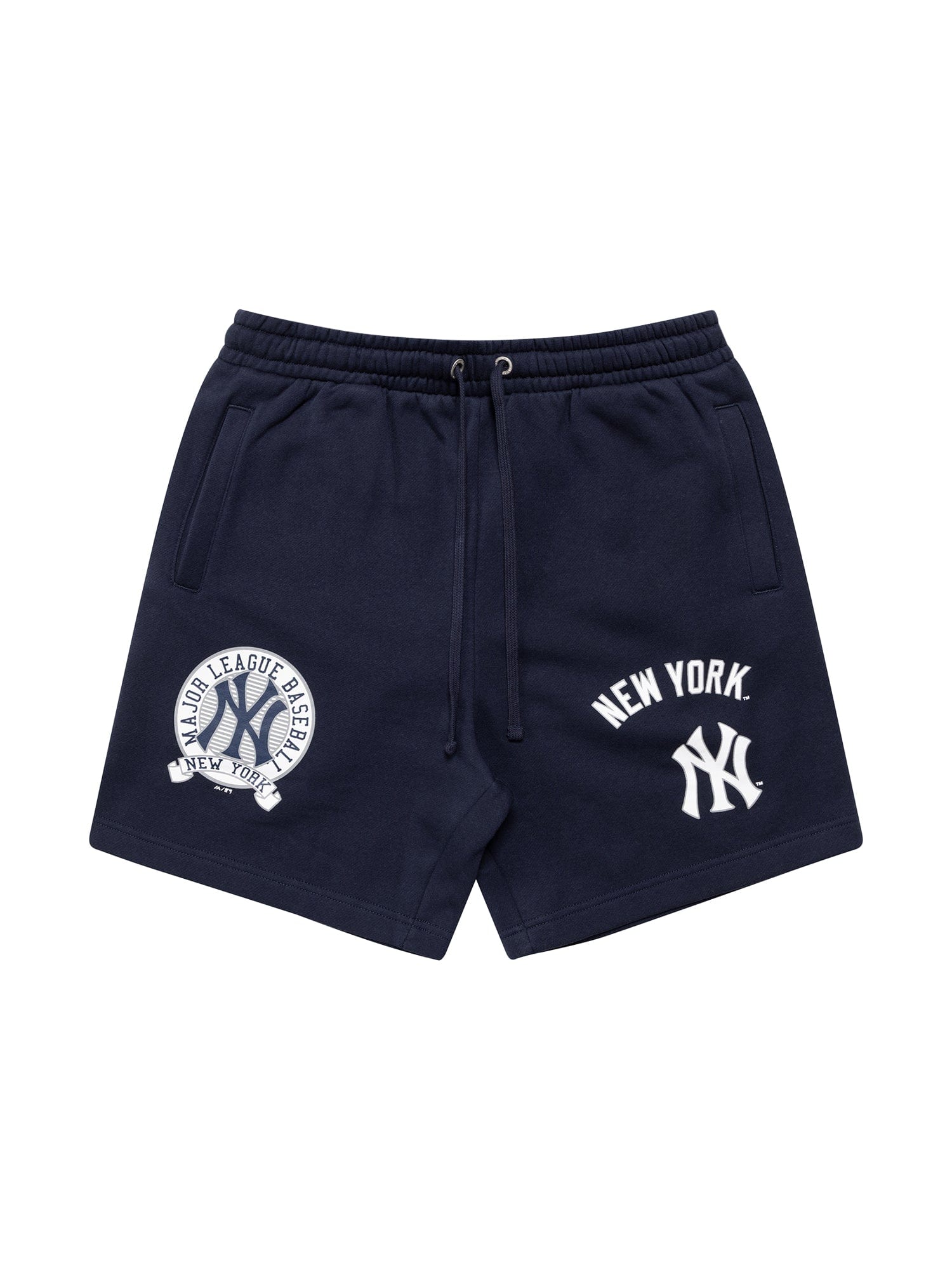 Majestic Athletic Shorts New York Yankees Majestic MLB Classic Graphic Fleece Shorts - Navy