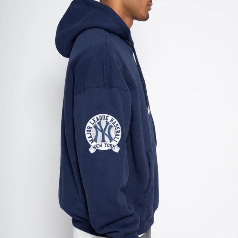 Majestic Athletic Jumpers New York Yankees MLB V Ath Vintage Hoodie Jumper - Faded Navy