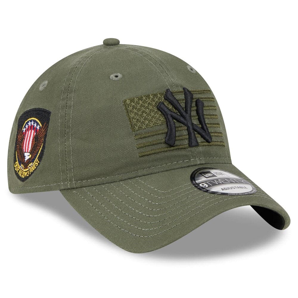 New Era Caps New York Yankees New Era MLB 2023 Armed Forces 9TWENTY Strapback Hat - Army