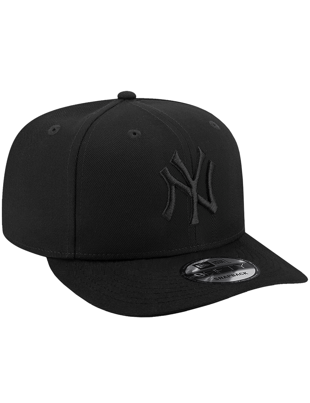 New Era Caps New York Yankees New Era MLB Black On Black 9FIFTY Pre-Curved Snapback Hat
