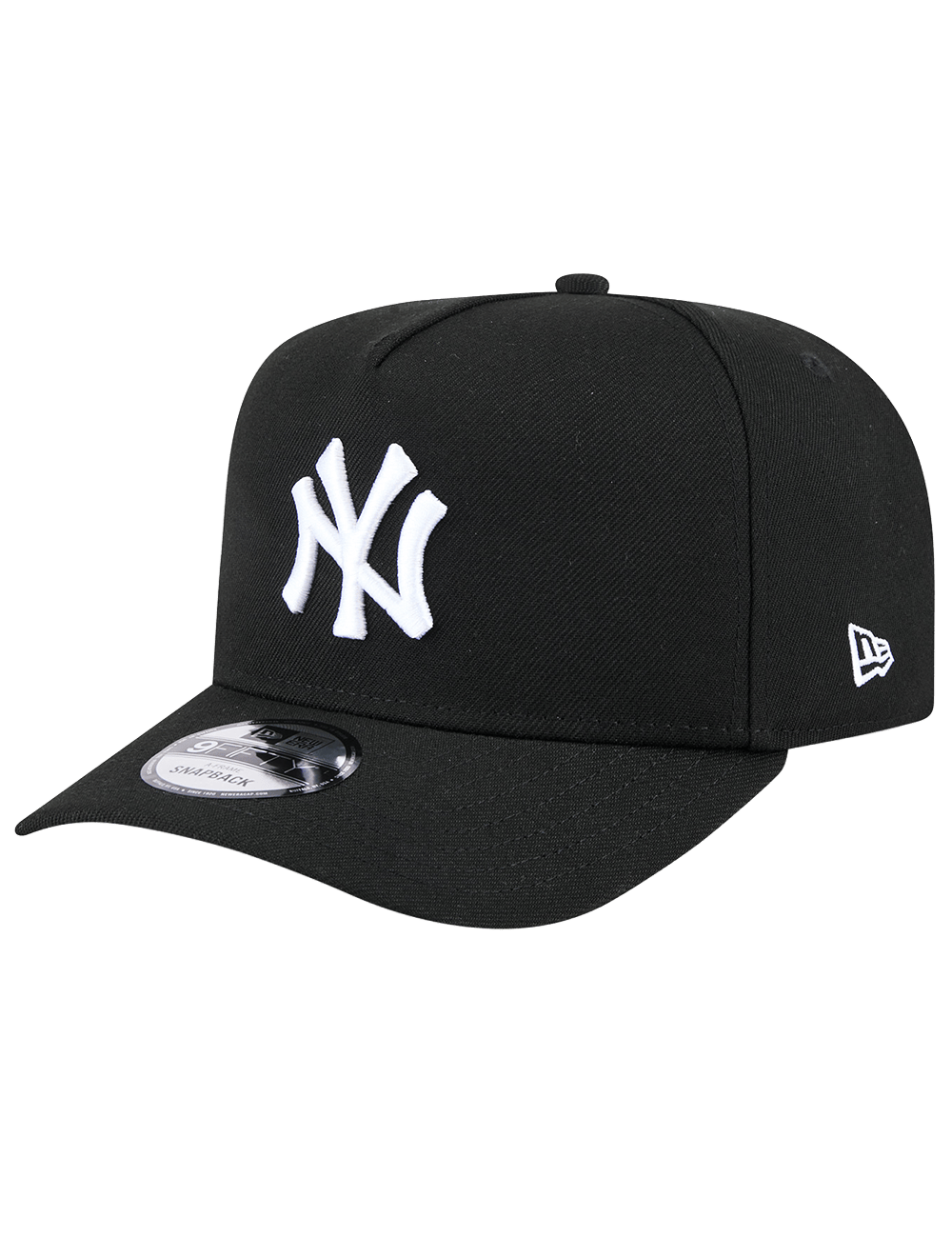 New Era Caps New York Yankees New Era MLB Black White 9FIFTY Pre-Curved A-Frame Snapback Hat
