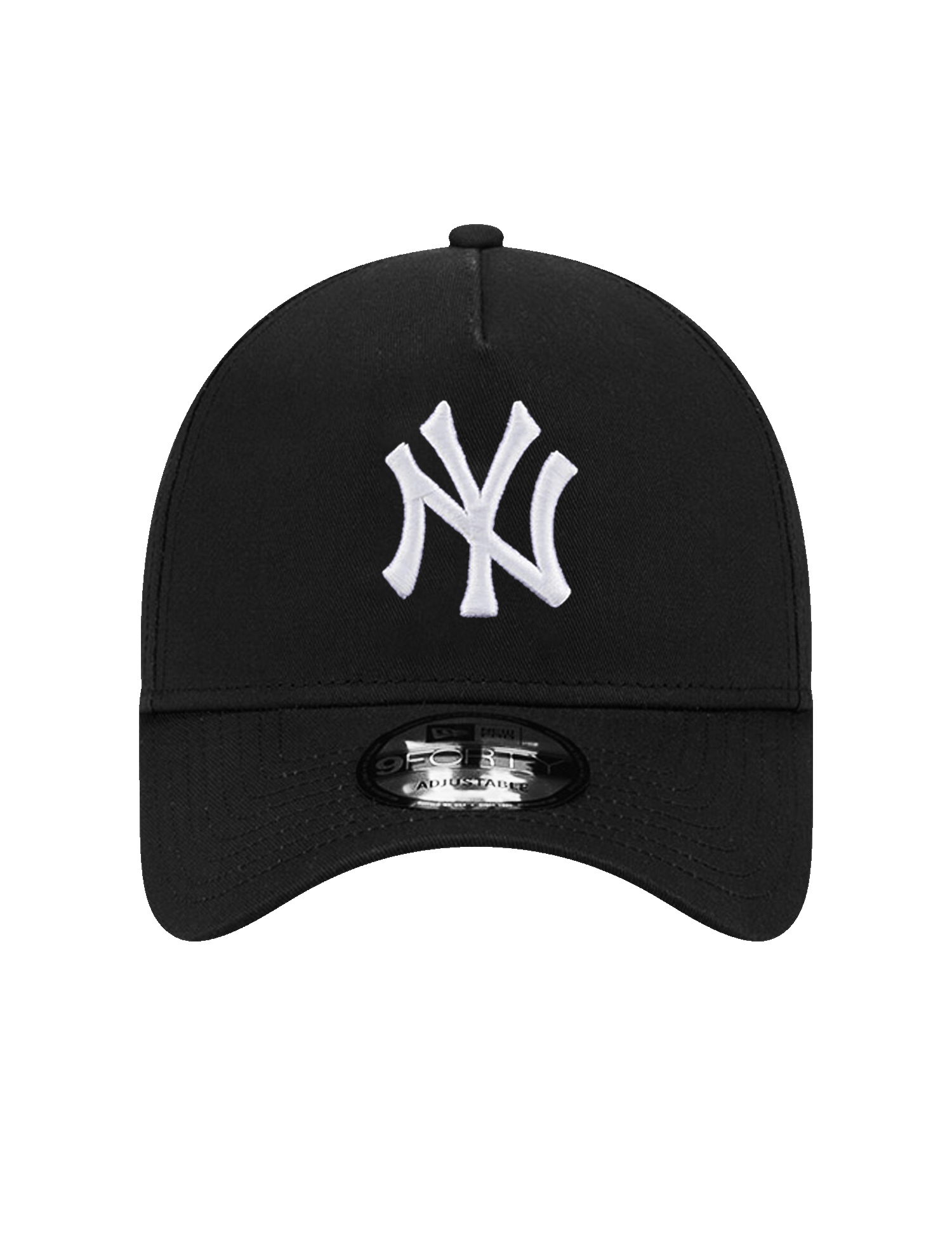 New Era Caps New York Yankees New Era MLB Black White 9FORTY A-Frame Snapback Hat - Black
