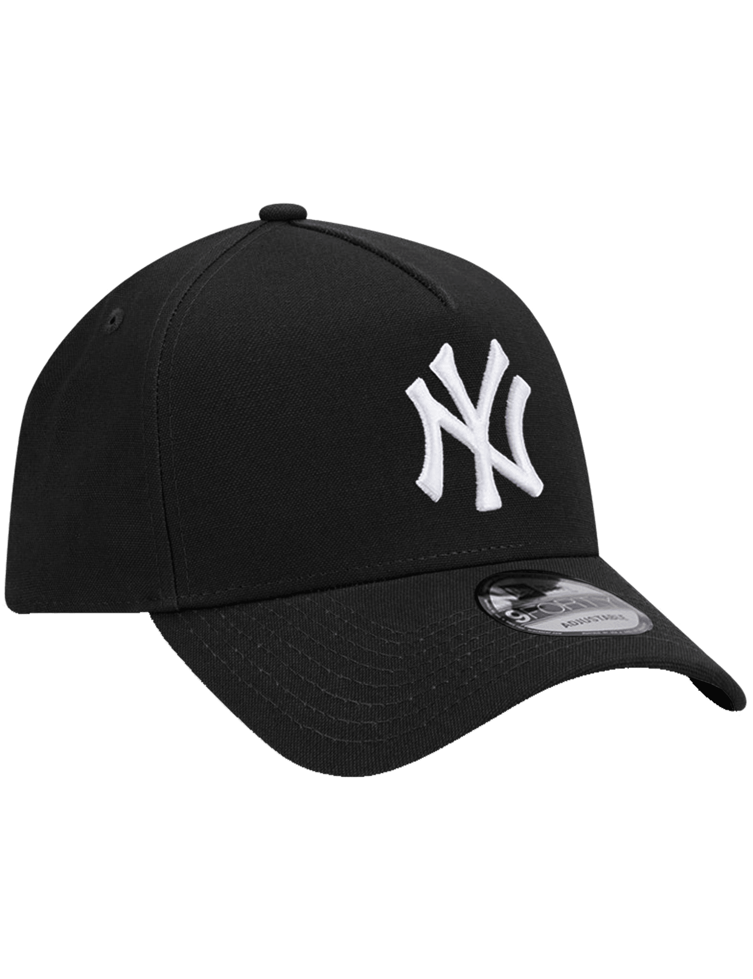 New Era Caps New York Yankees New Era MLB Black White 9FORTY A-Frame Snapback Hat - Black