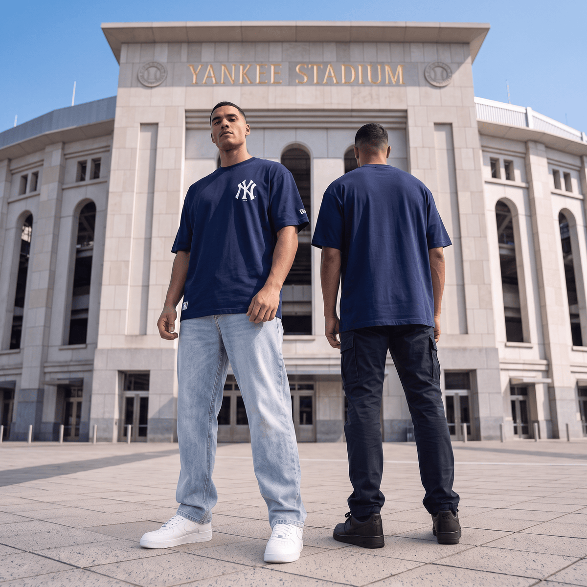 New Era T-Shirts New York Yankees New Era MLB Essentials Oversized T-Shirt - Navy