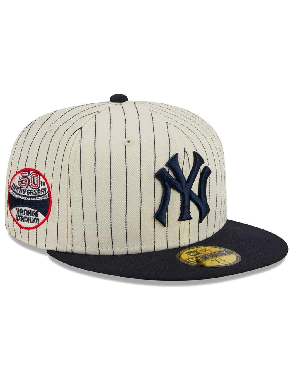 New Era Caps New York Yankees New Era MLB Retro Script 59FIFTY Fitted Hat - Off White
