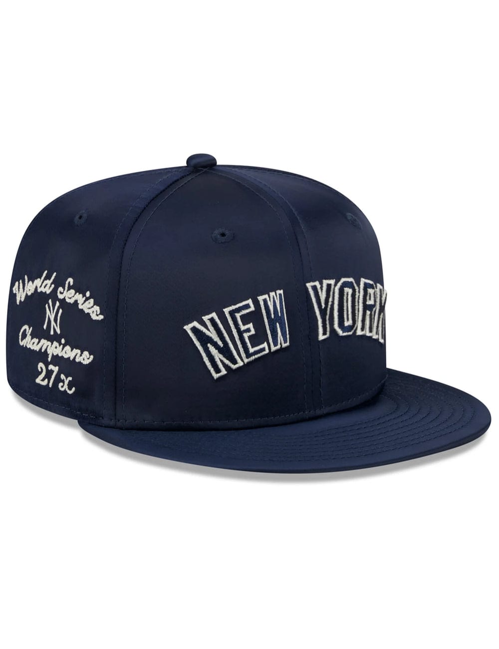 New Era Caps New York Yankees New Era MLB Satin Champs 9FIFTY Snapback Hat - Navy