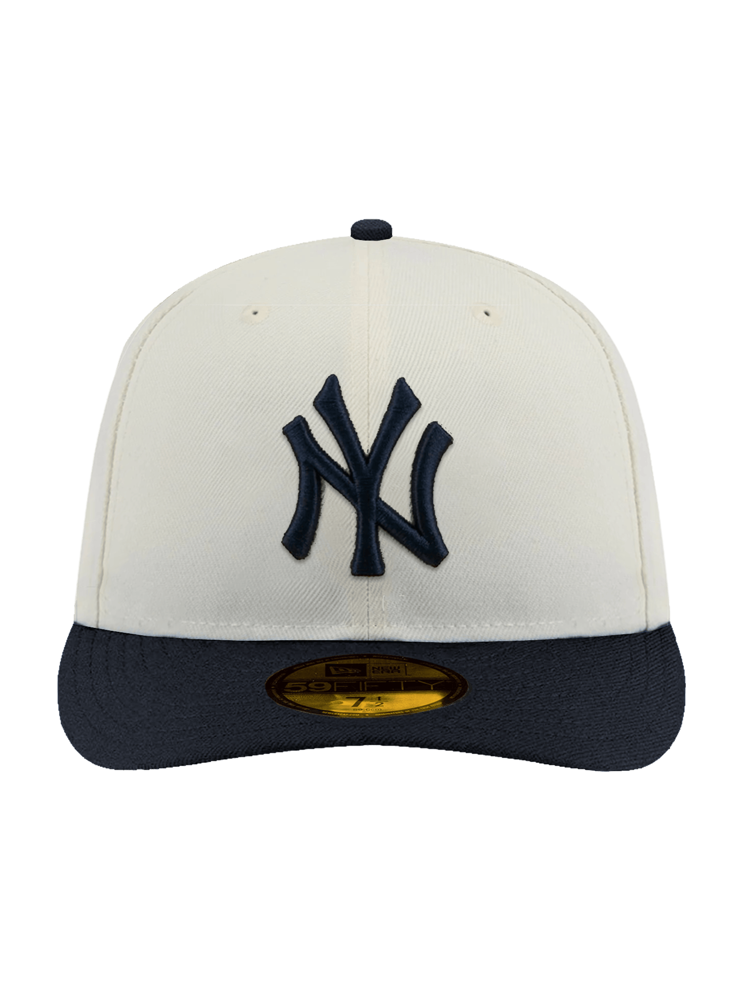 New Era Caps New York Yankees New Era MLB Team 2 Tone 59FIFTY Pre-Curved Fitted Hat - Chrome