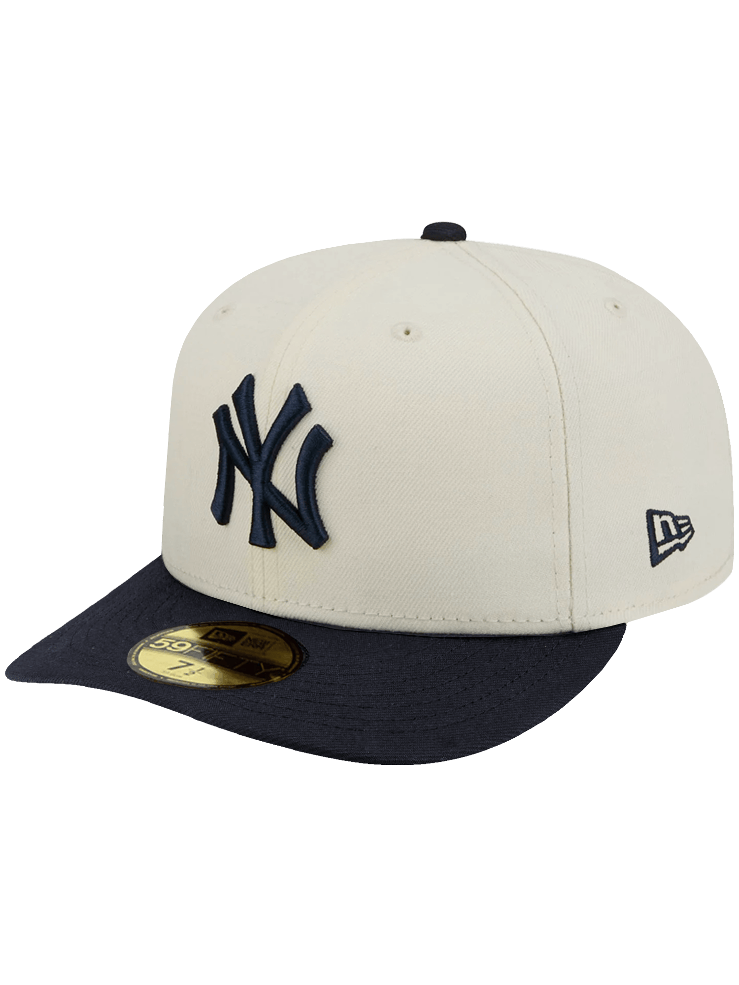 New Era Caps New York Yankees New Era MLB Team 2 Tone 59FIFTY Pre-Curved Fitted Hat - Chrome