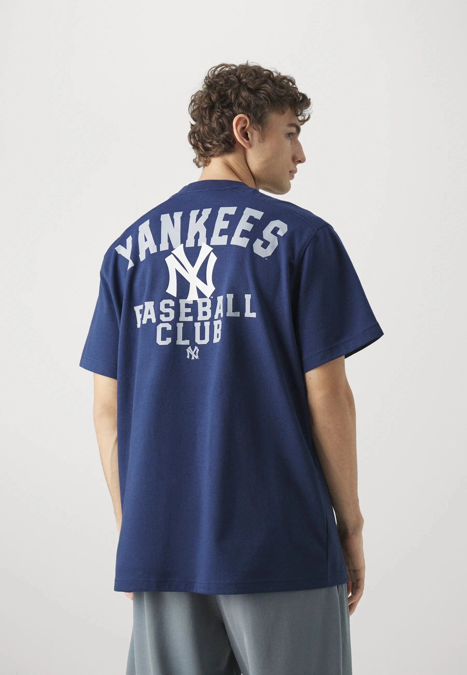 Nike T-Shirts New York Yankees Nike MLB Rewind Oversized Heavyweight T-Shirt - Navy