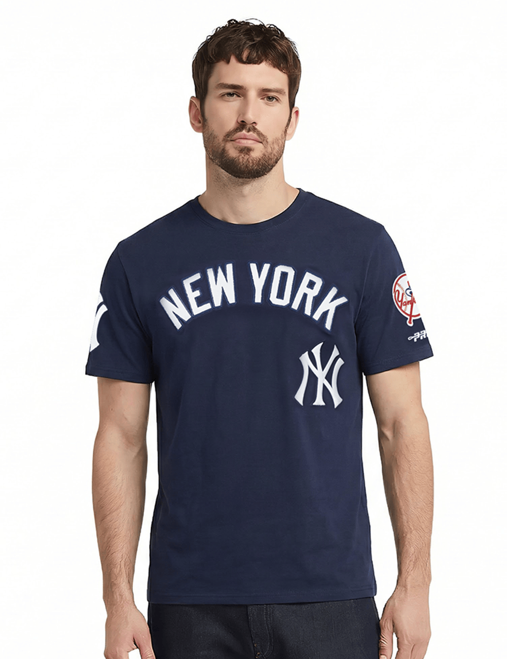 Pro Standard T-Shirts New York Yankees Pro Standard MLB Team Classic Chenille Flex T-Shirt - Navy