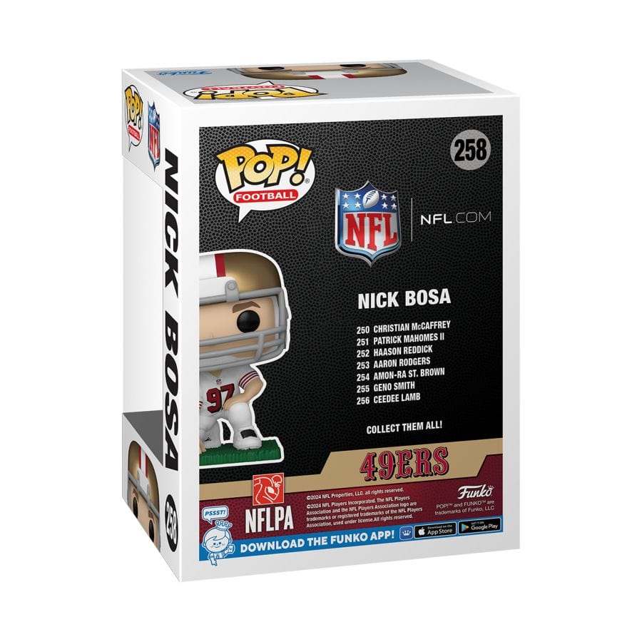 Funko Figures Nick Bosa San Francisco 49ers Funko NFL Color Rush 258 Pop Vinyl Figure